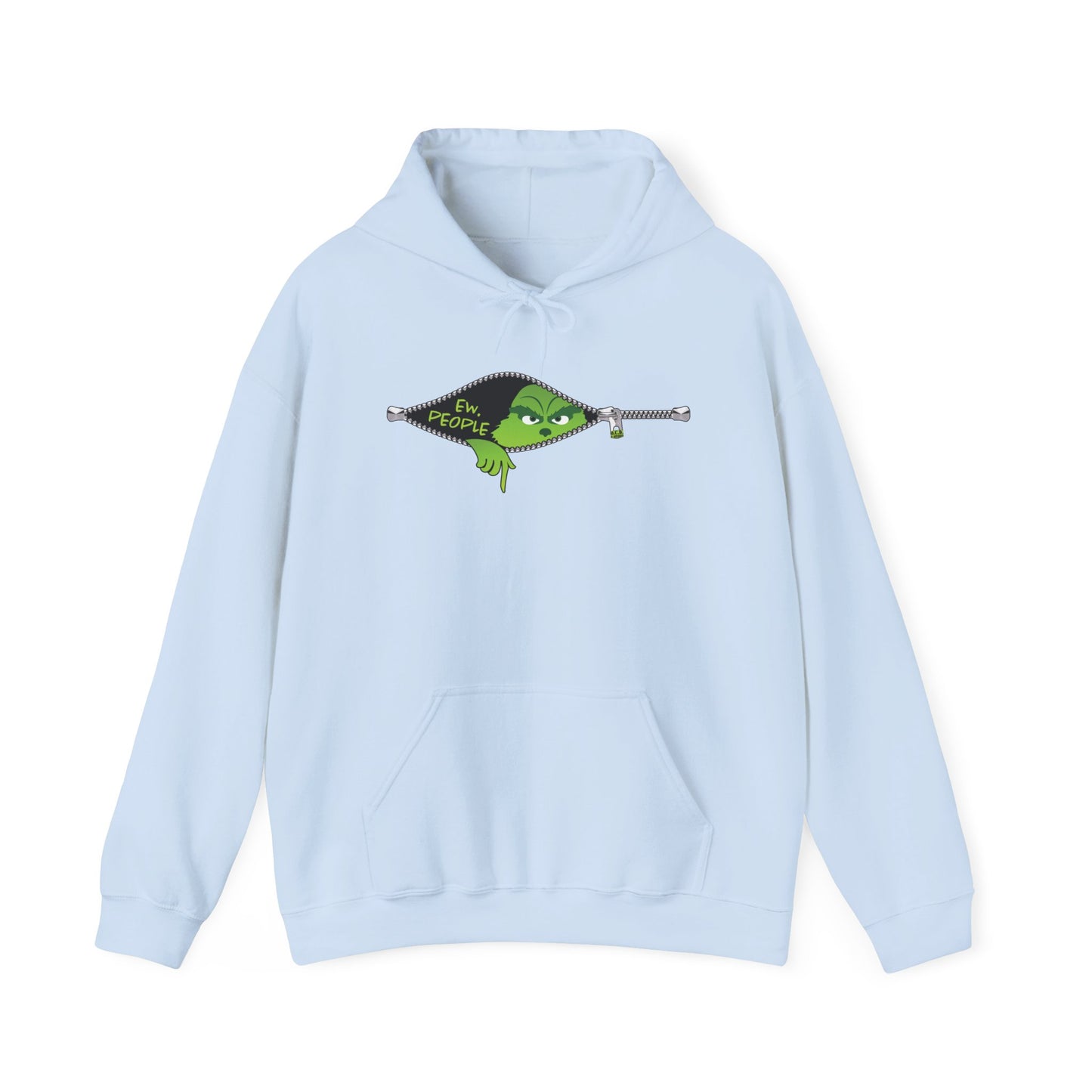 "Ew. People." Grinch Hoodie - Unisex Heavy Blend™ Hooded Sweatshirt - OCDandApparel