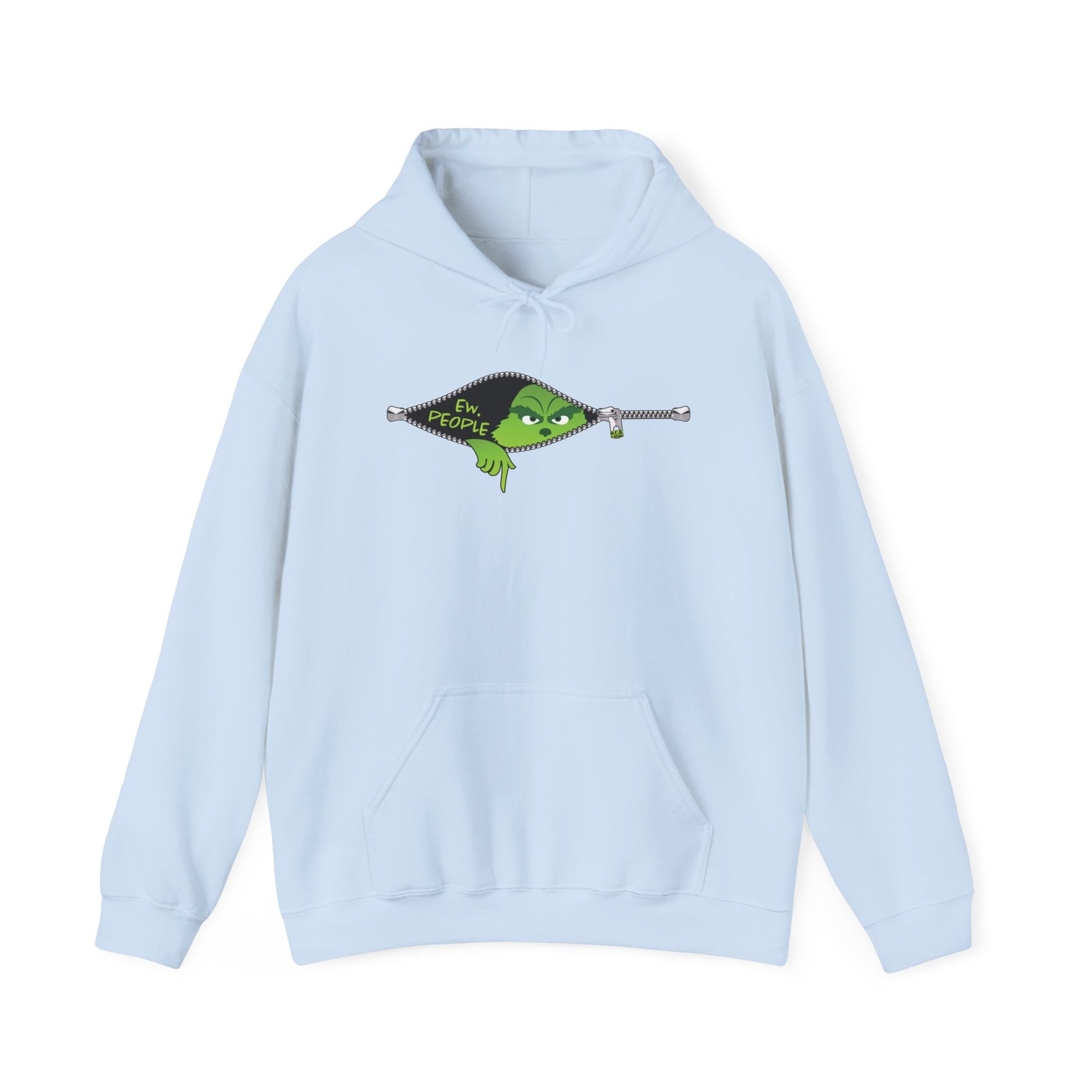 "Ew. People." Grinch Hoodie - Unisex Heavy Blend™ Hooded Sweatshirt - OCDandApparel