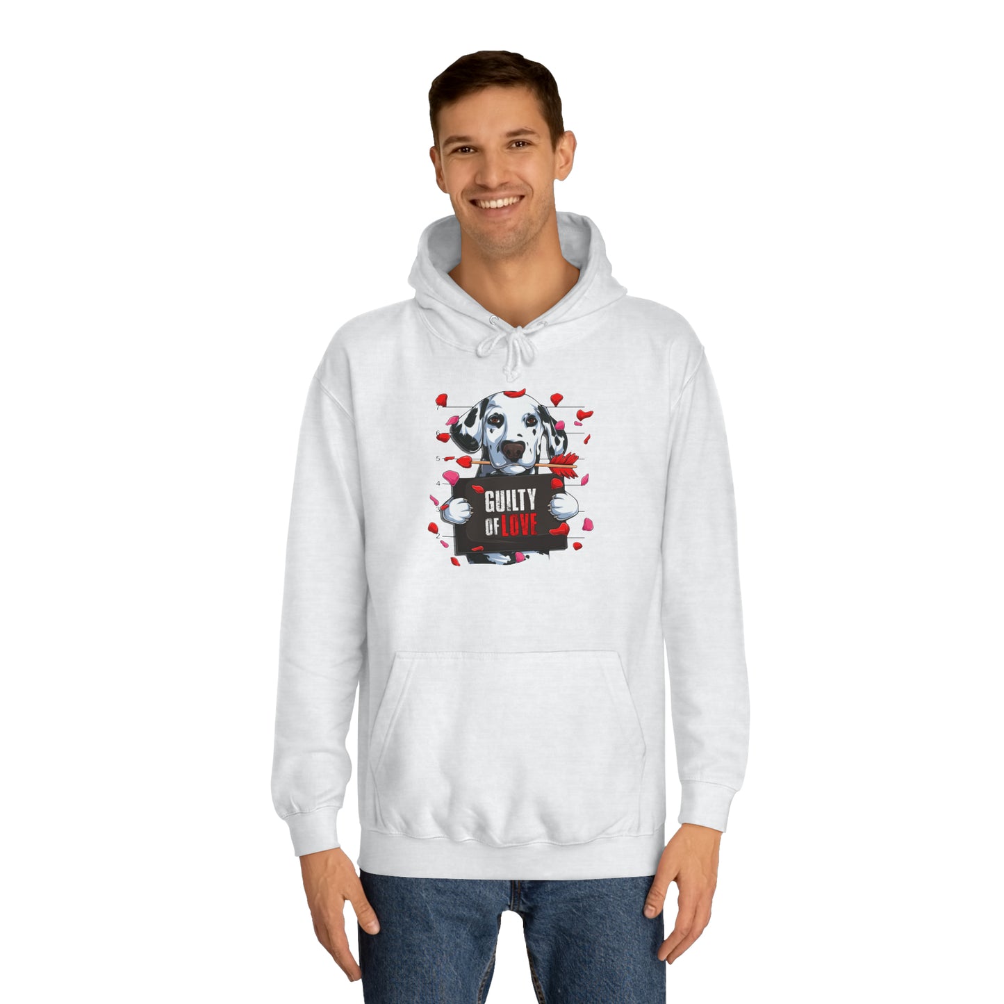 Guilty of Love Dalmatian - Unisex College Hoodie - OCDandApparel