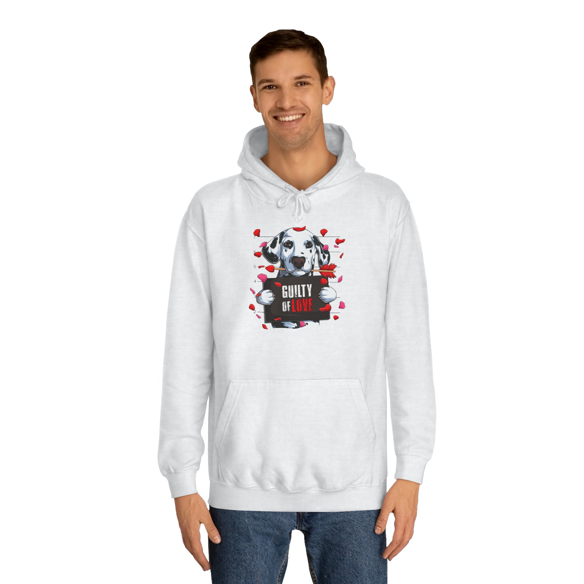 Guilty of Love Dalmatian - Unisex College Hoodie - OCDandApparel