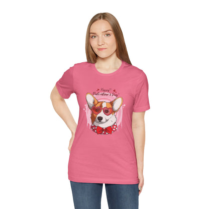 Valentines Day Corgi - Unisex Jersey Short Sleeve Tee - OCDandApparel