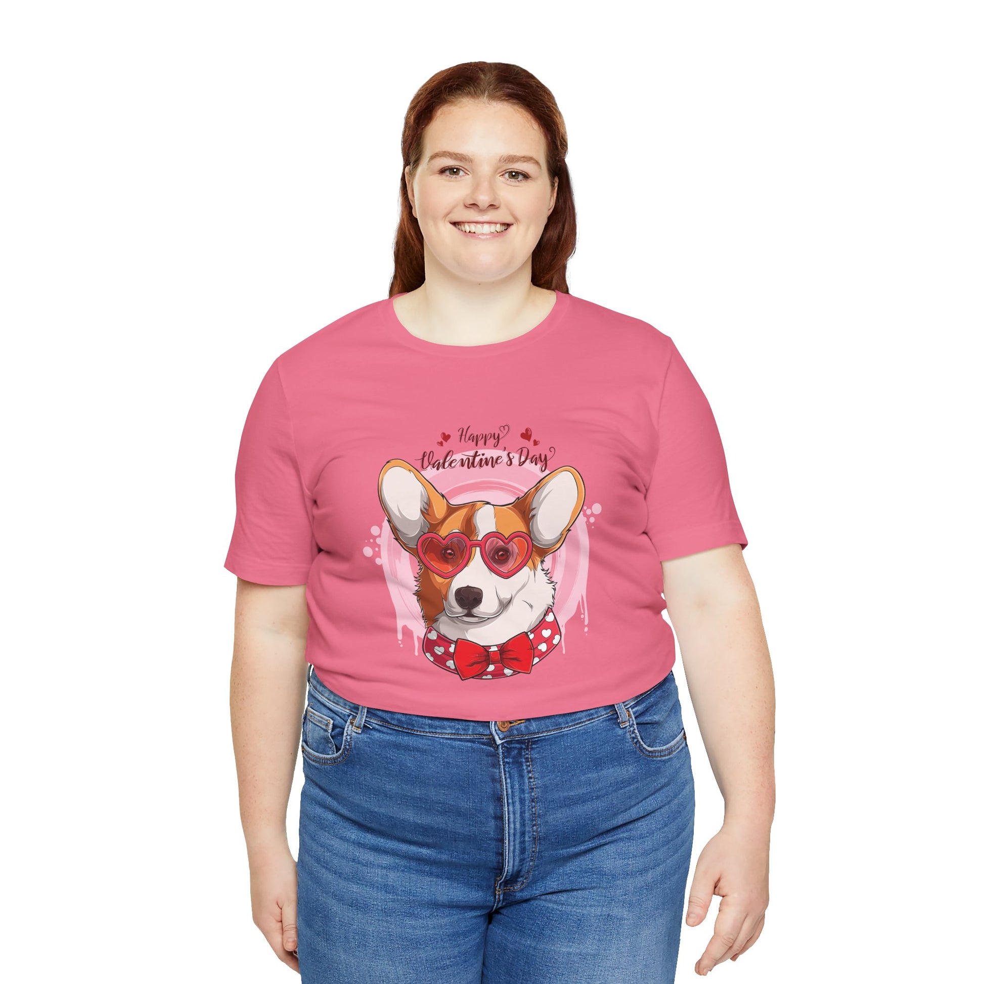 Valentines Day Corgi - Unisex Jersey Short Sleeve Tee - OCDandApparel