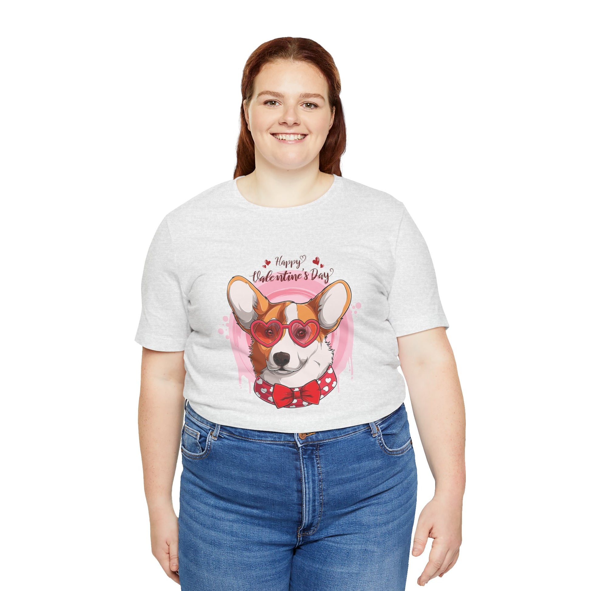 Valentines Day Corgi - Unisex Jersey Short Sleeve Tee - OCDandApparel