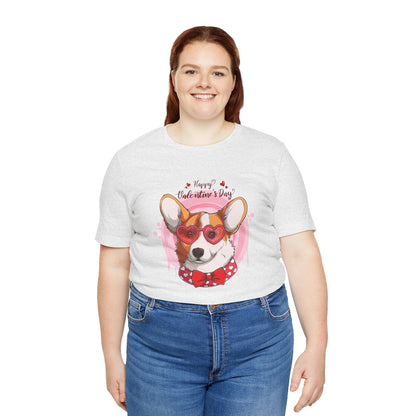 Valentines Day Corgi - Unisex Jersey Short Sleeve Tee - OCDandApparel