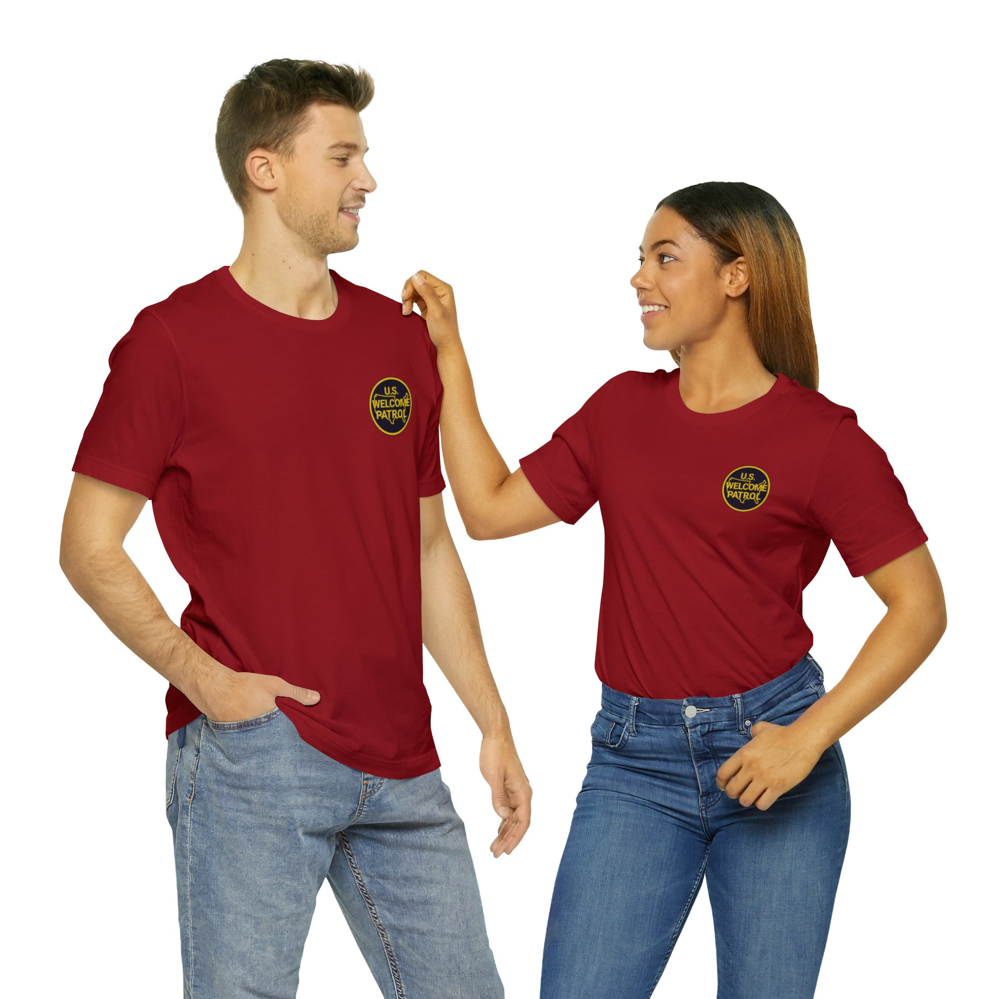 US Welcome Patrol Parody - Unisex Jersey Short Sleeve Tee - OCDandApparel