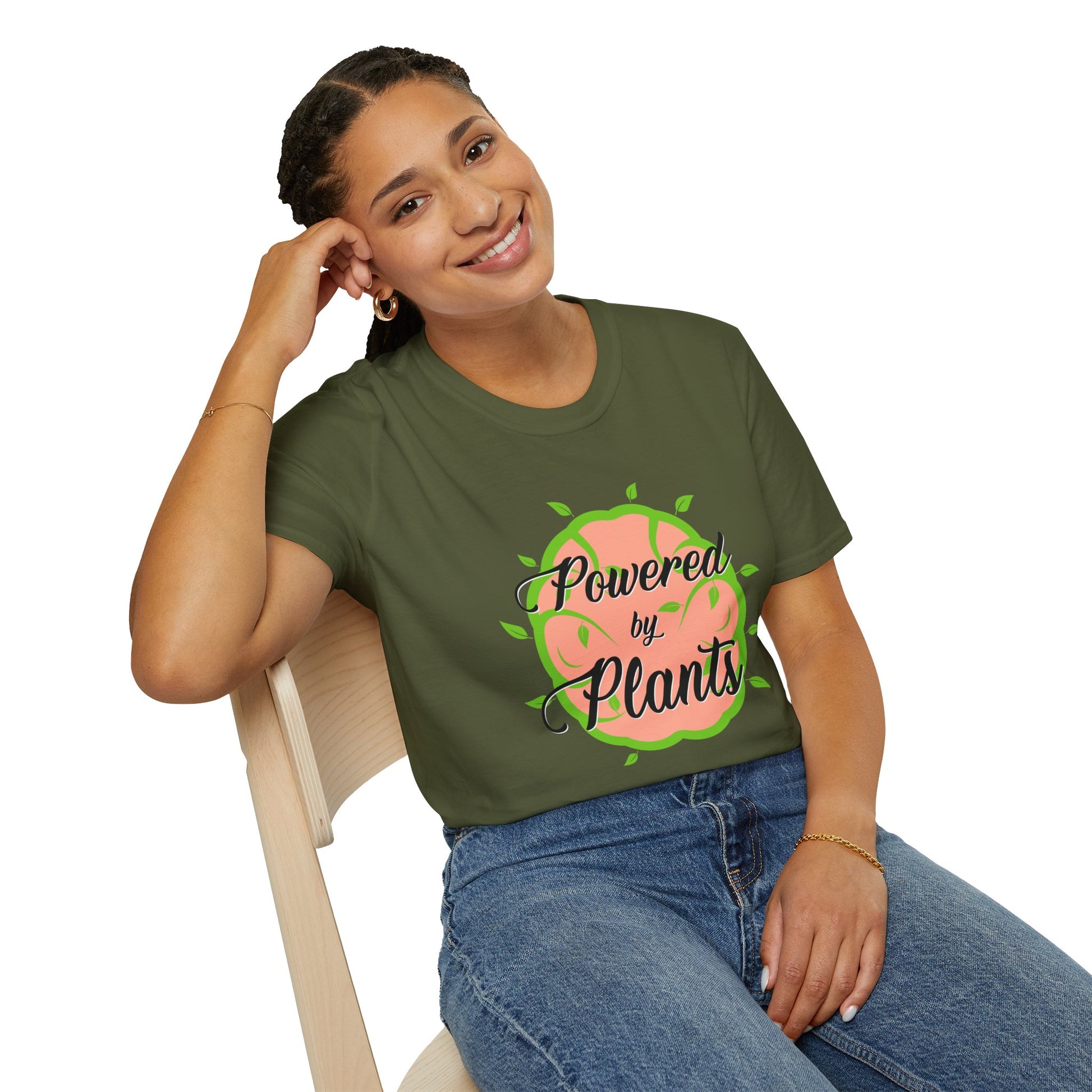 Powered by Plants - Unisex Softstyle T-Shirt - OCDandApparel