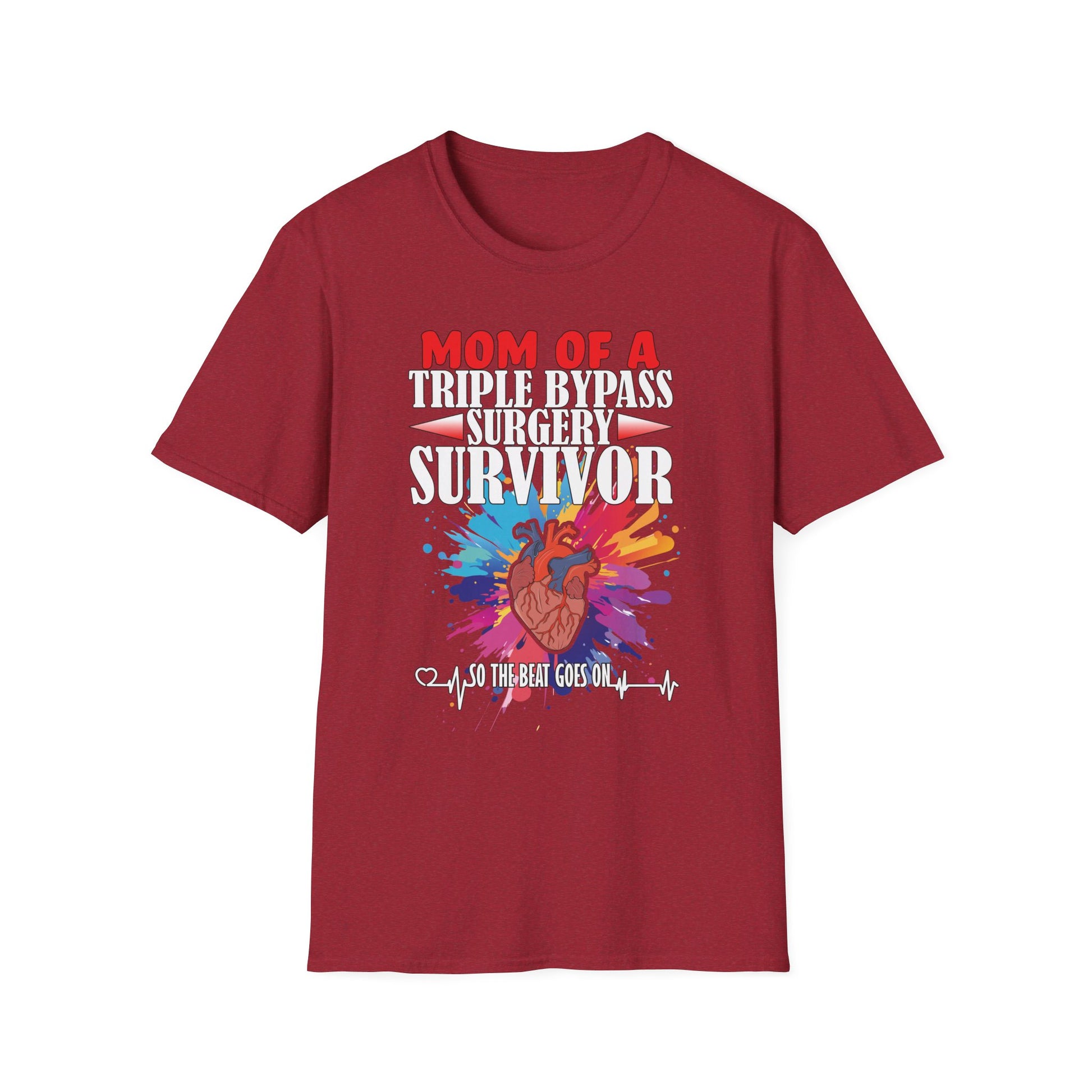 Mom of a Triple Bypass Surgery Survivor - Unisex Softstyle T-Shirt - OCDandApparel
