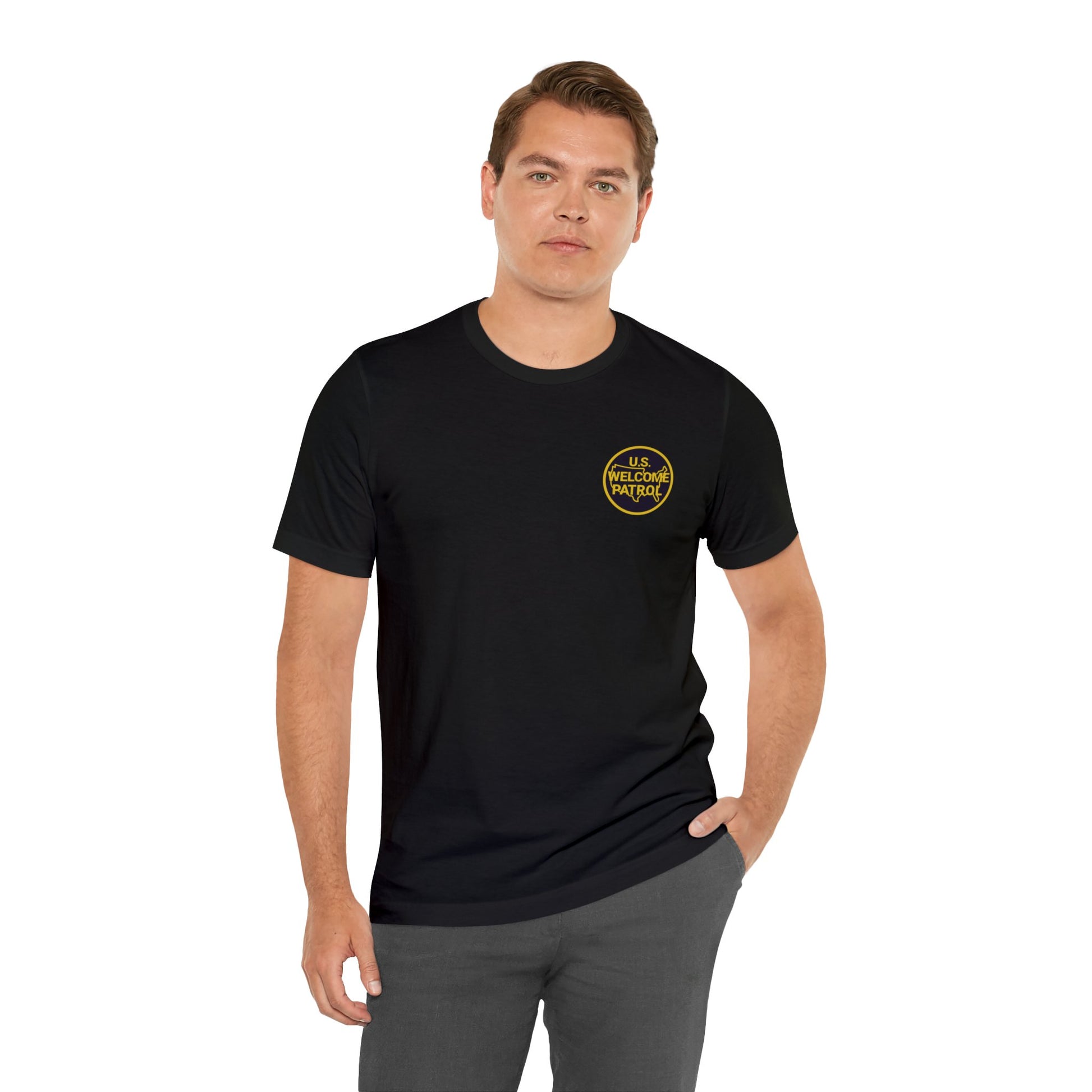 US Welcome Patrol Parody - Unisex Jersey Short Sleeve Tee - OCDandApparel