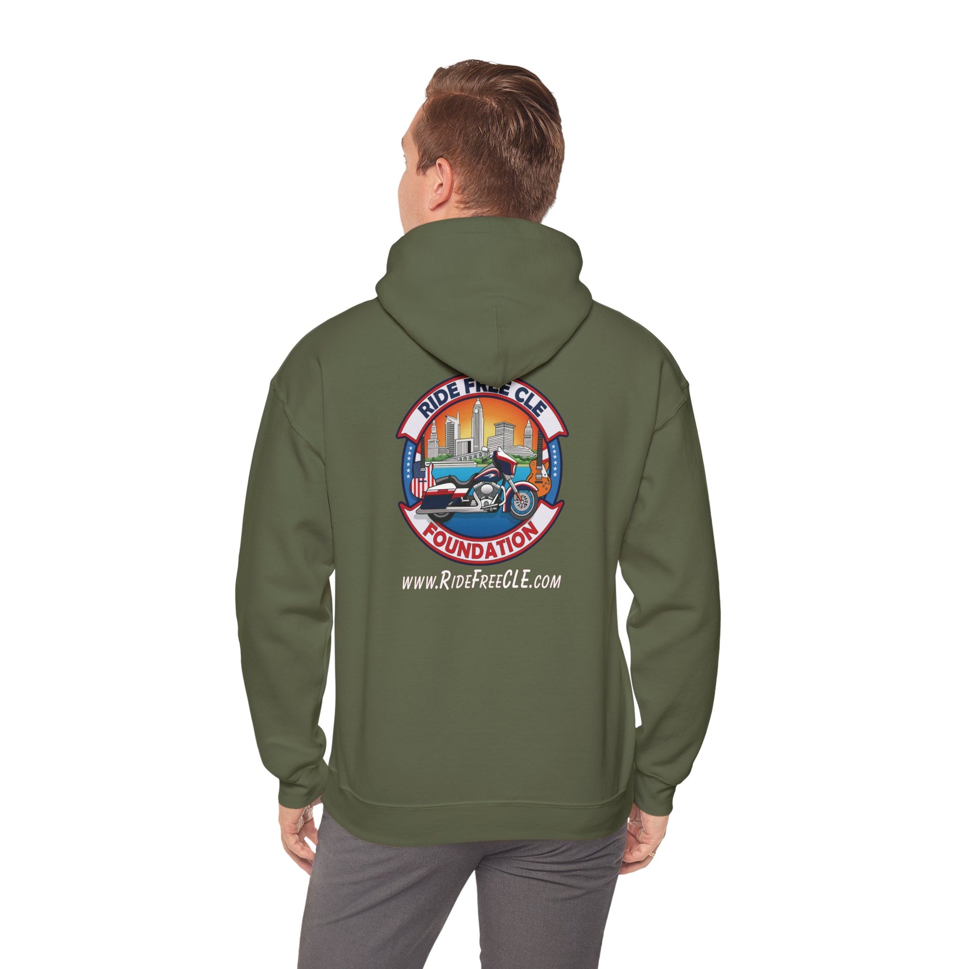 Ride Free CLE - Unisex Heavy Blend™ Hooded Sweatshirt - OCDandApparel