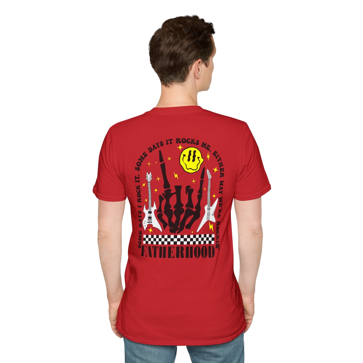 Rockin' Fatherhood - Unisex Softstyle T-Shirt - OCDandApparel