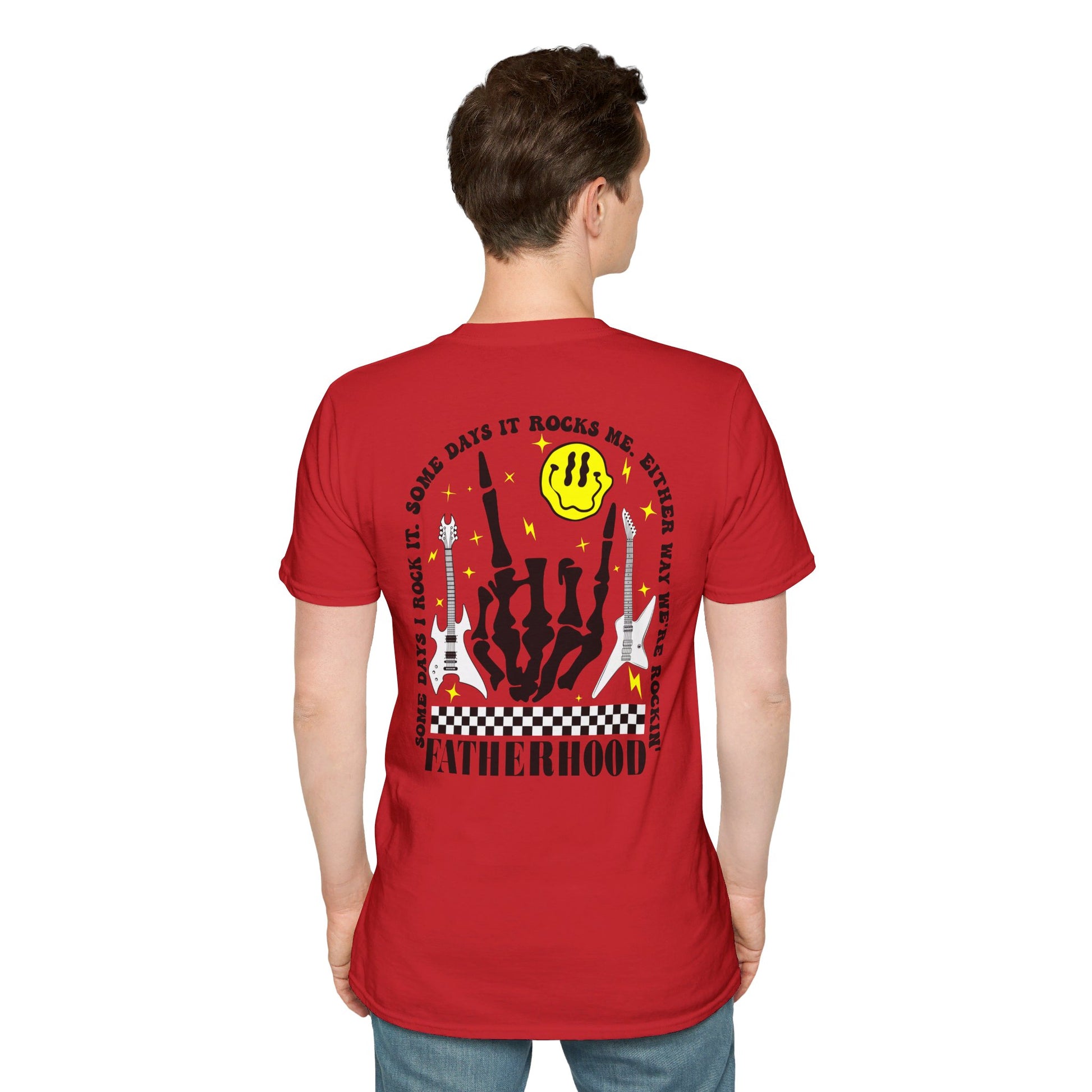 Rockin' Fatherhood - Unisex Softstyle T-Shirt - OCDandApparel