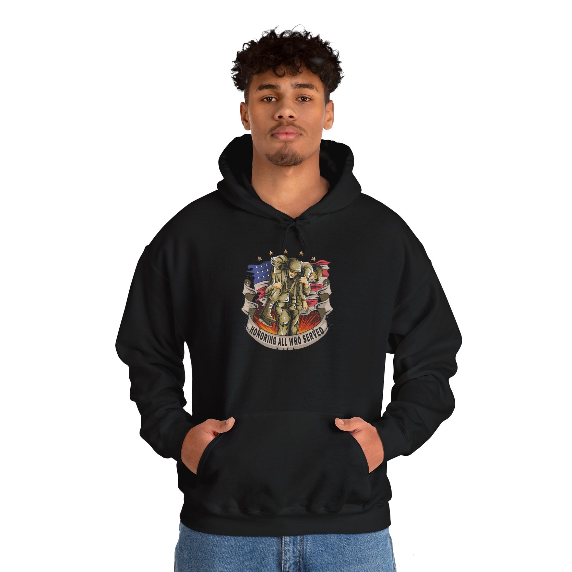 Honoring All Who Served - Unisex Heavy Blend™ Hooded Sweatshirt - OCDandApparel