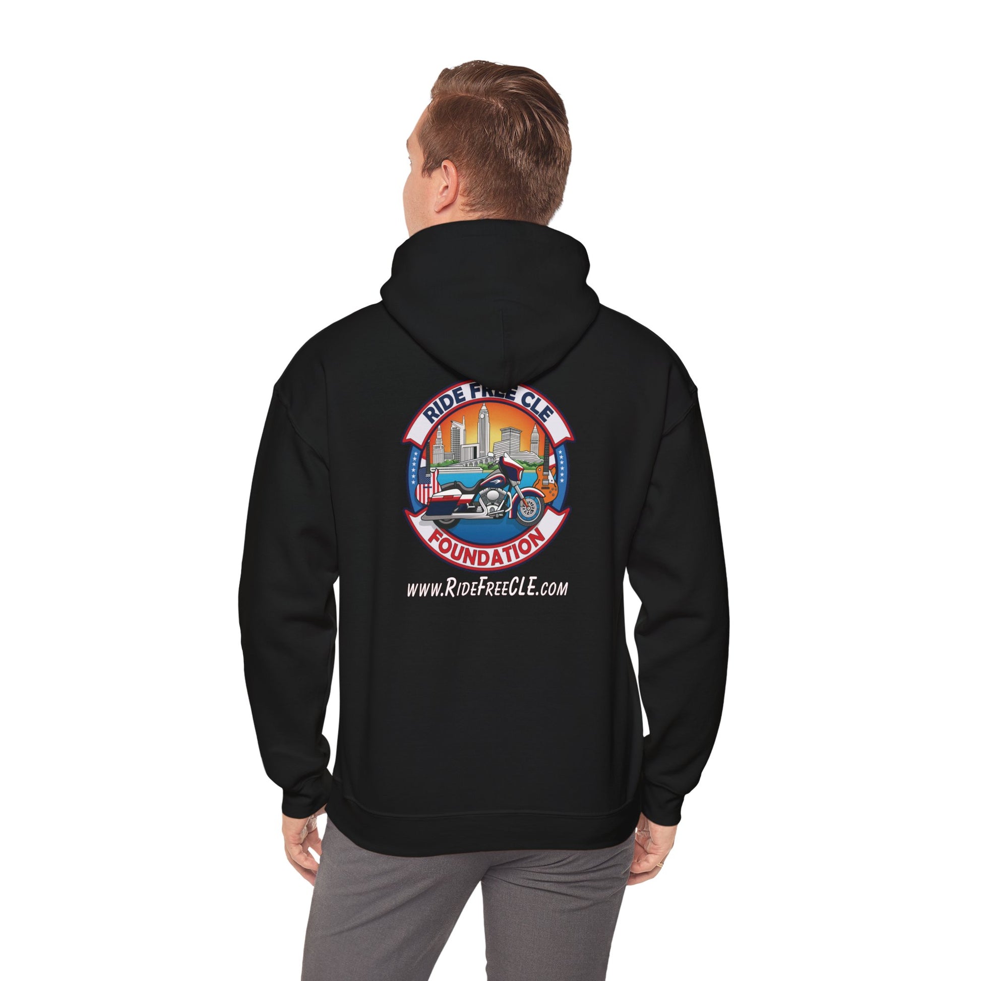 Ride Free CLE - Unisex Heavy Blend™ Hooded Sweatshirt - OCDandApparel