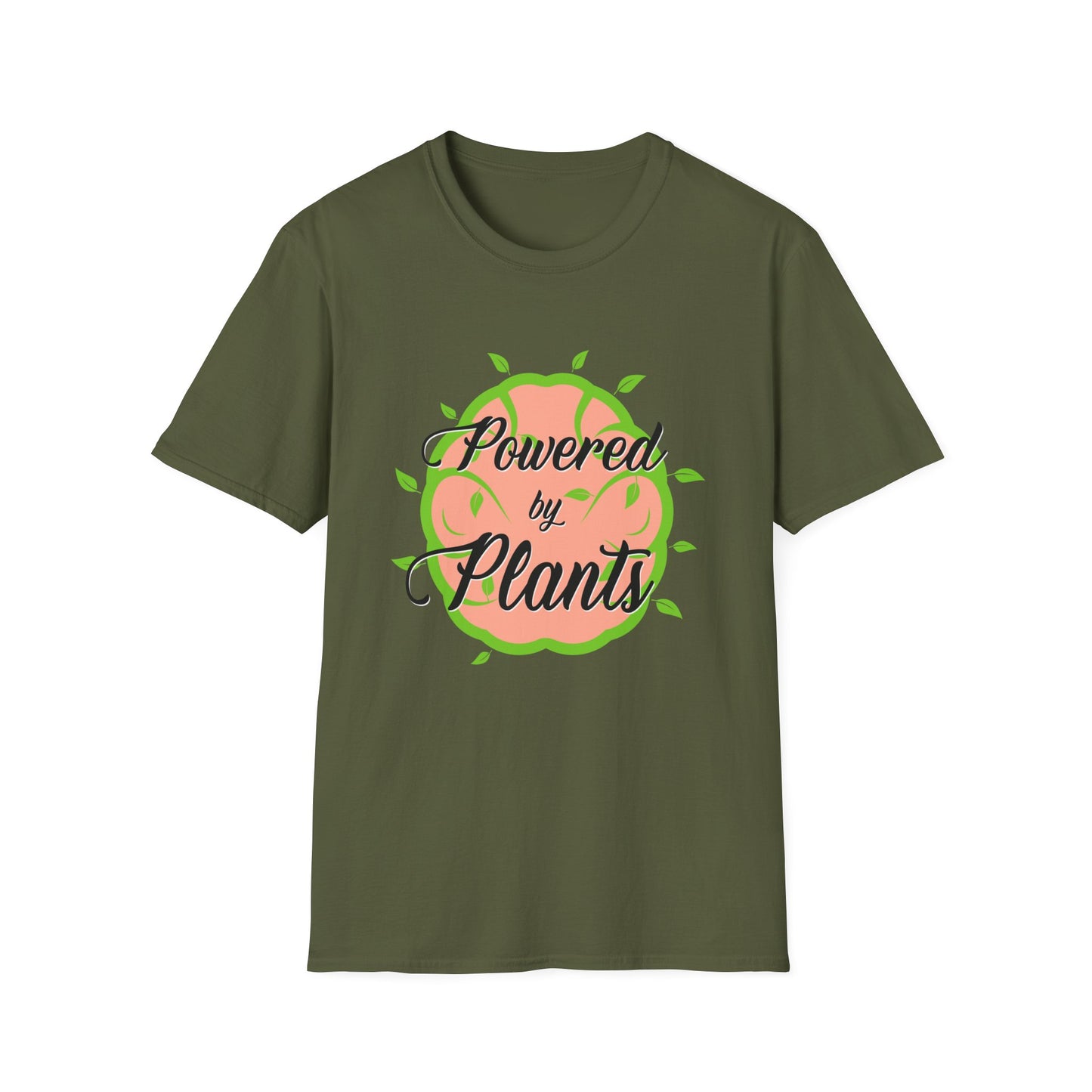 Powered by Plants - Unisex Softstyle T-Shirt - OCDandApparel
