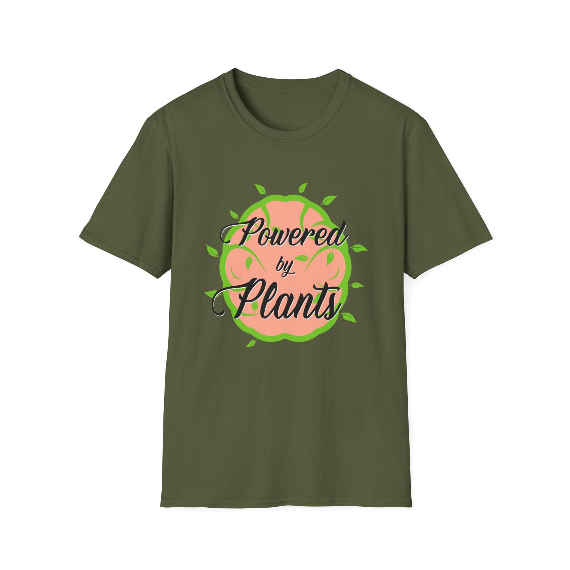 Powered by Plants - Unisex Softstyle T-Shirt - OCDandApparel
