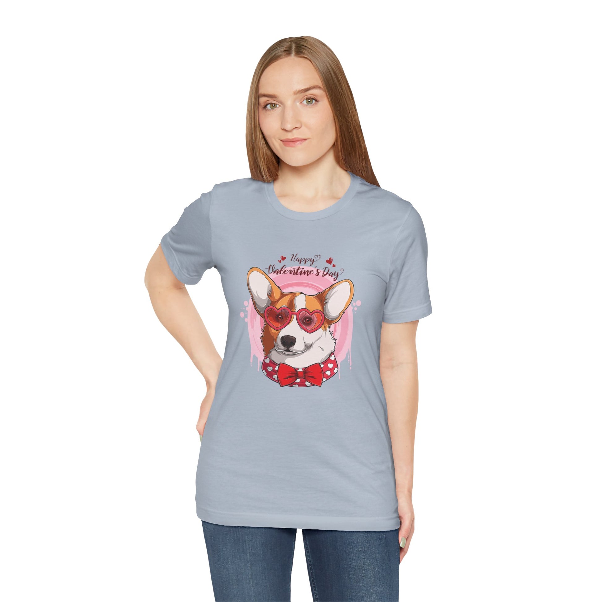 Valentines Day Corgi - Unisex Jersey Short Sleeve Tee - OCDandApparel