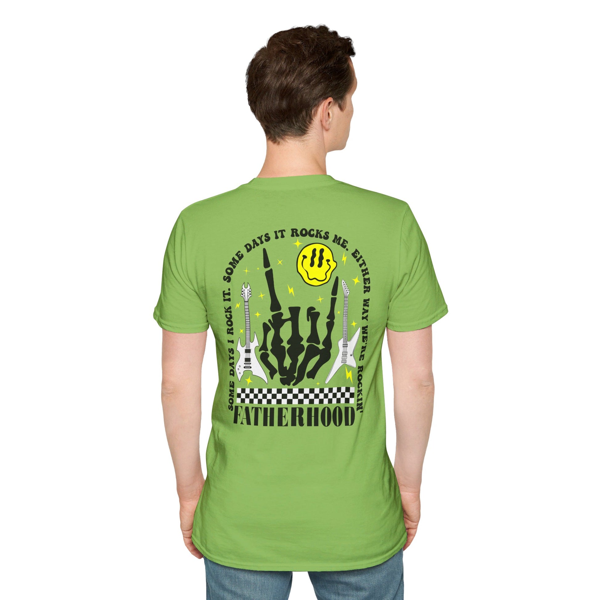 Rockin' Fatherhood - Unisex Softstyle T-Shirt - OCDandApparel