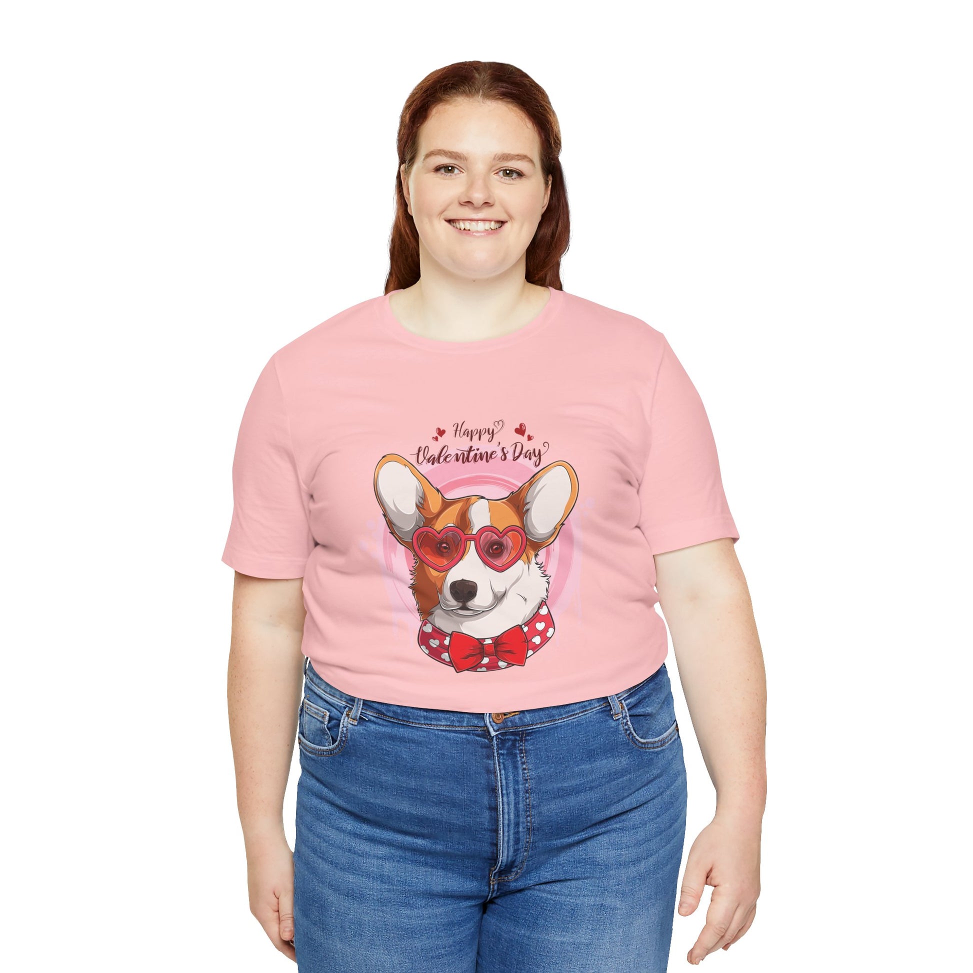 Valentines Day Corgi - Unisex Jersey Short Sleeve Tee - OCDandApparel