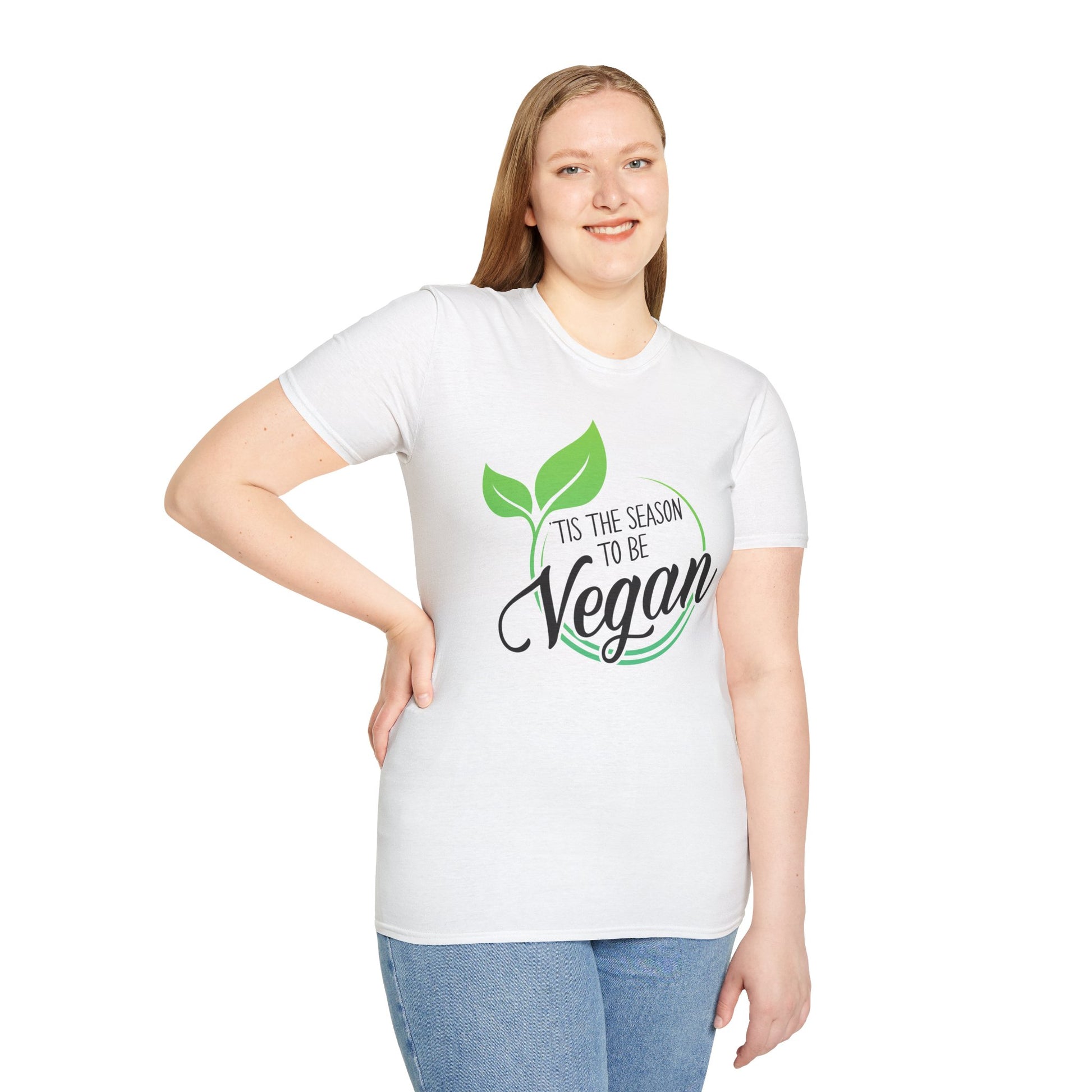 Tis the Season to be Vegan - Unisex Softstyle T-Shirt - OCDandApparel