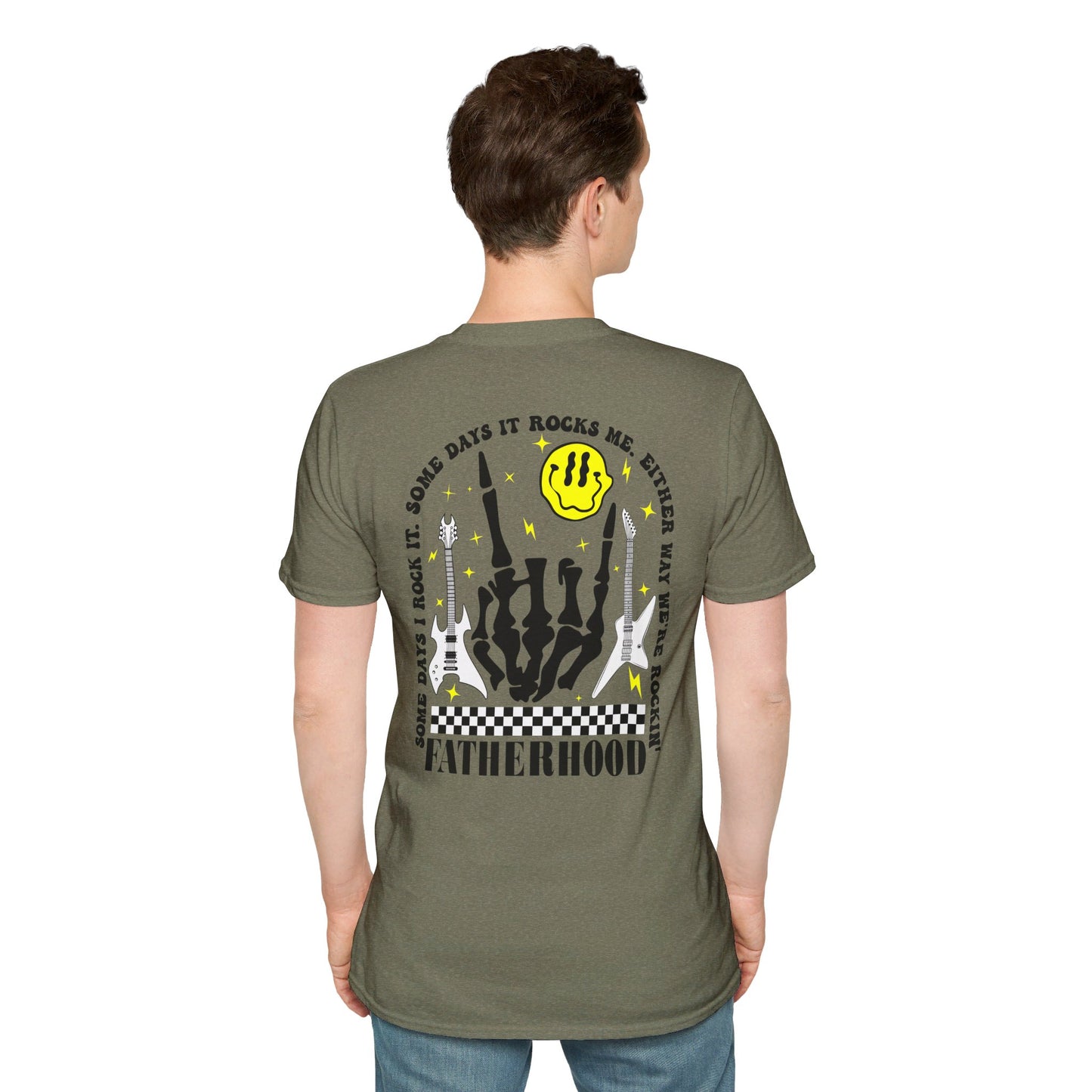Rockin' Fatherhood - Unisex Softstyle T-Shirt - OCDandApparel