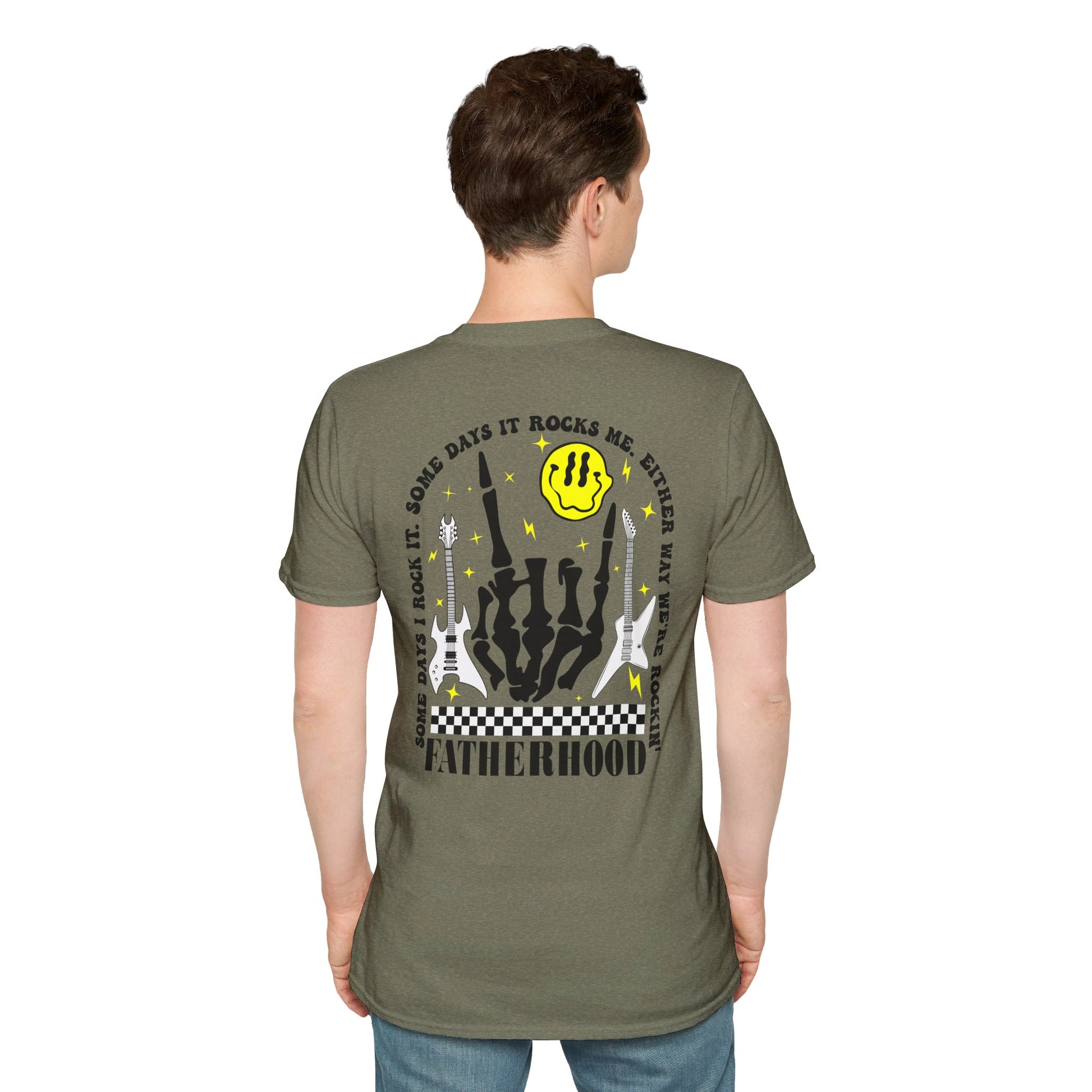 Rockin' Fatherhood - Unisex Softstyle T-Shirt - OCDandApparel