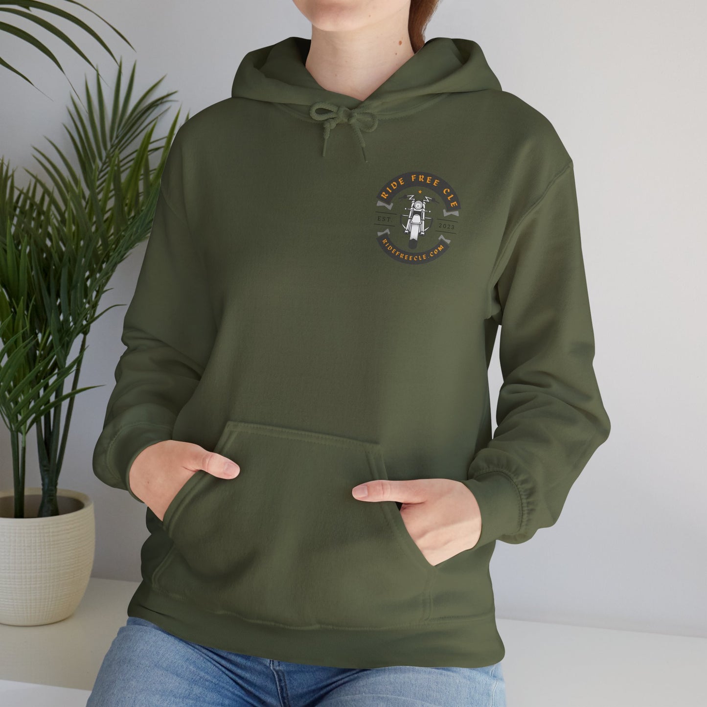 Ride Free CLE - Unisex Heavy Blend™ Hooded Sweatshirt - OCDandApparel