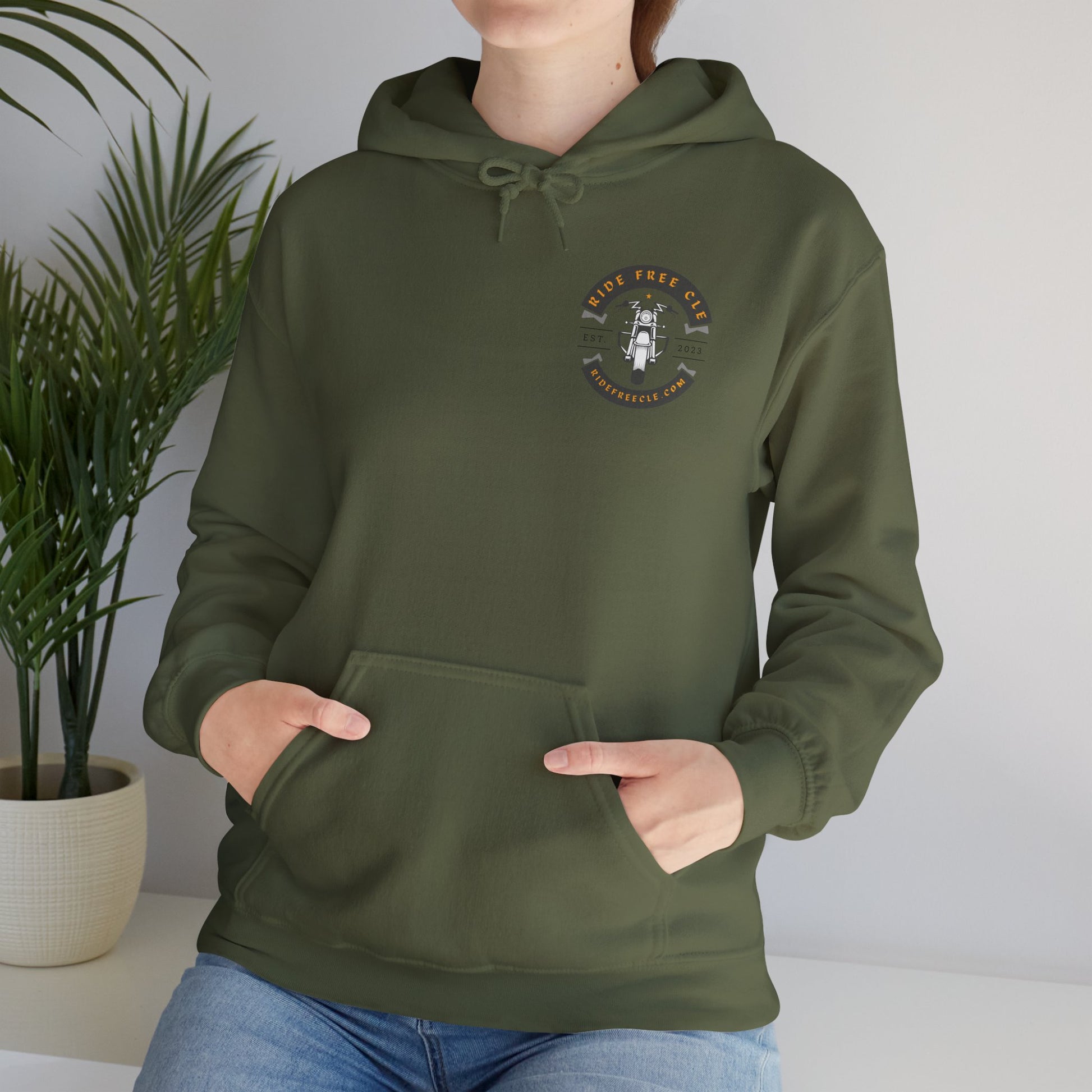 Ride Free CLE - Unisex Heavy Blend™ Hooded Sweatshirt - OCDandApparel