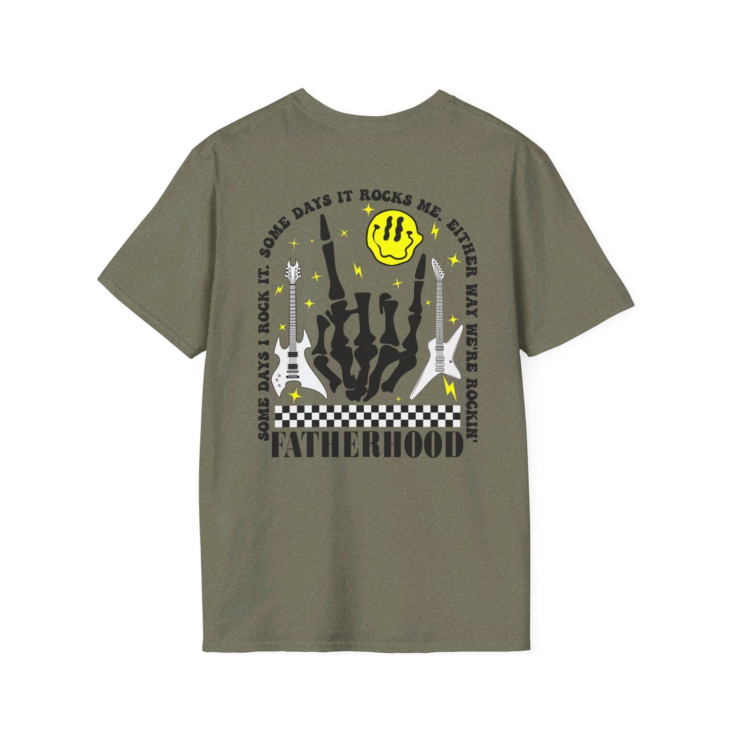 Rockin' Fatherhood - Unisex Softstyle T-Shirt - OCDandApparel