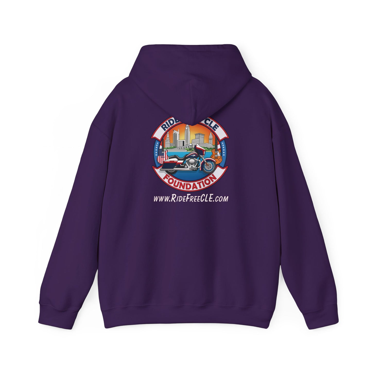 Ride Free CLE - Unisex Heavy Blend™ Hooded Sweatshirt - OCDandApparel