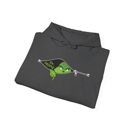 "Ew. People." Grinch Hoodie - Unisex Heavy Blend™ Hooded Sweatshirt - OCDandApparel