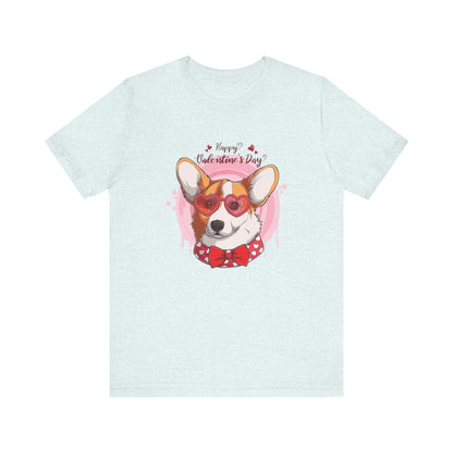 Valentines Day Corgi - Unisex Jersey Short Sleeve Tee - OCDandApparel