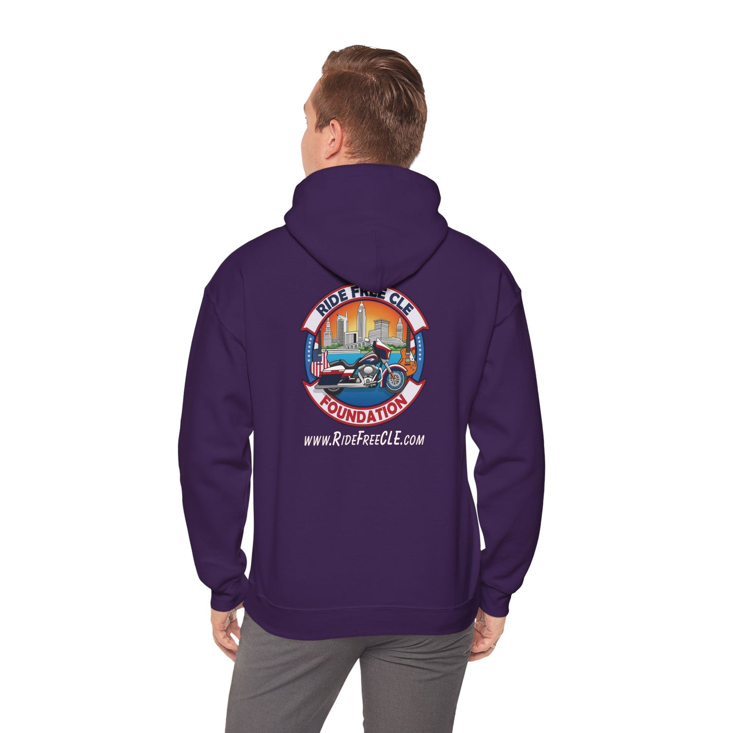 Ride Free CLE - Unisex Heavy Blend™ Hooded Sweatshirt - OCDandApparel