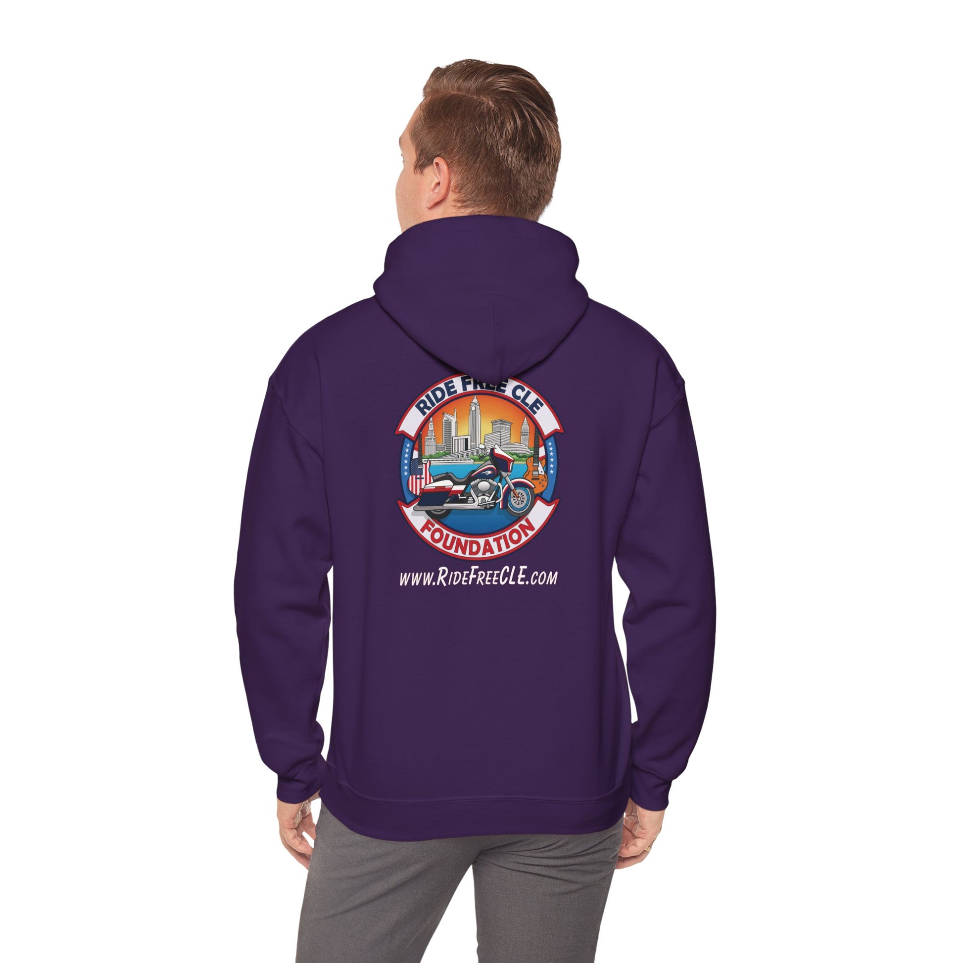 Ride Free CLE - Unisex Heavy Blend™ Hooded Sweatshirt - OCDandApparel