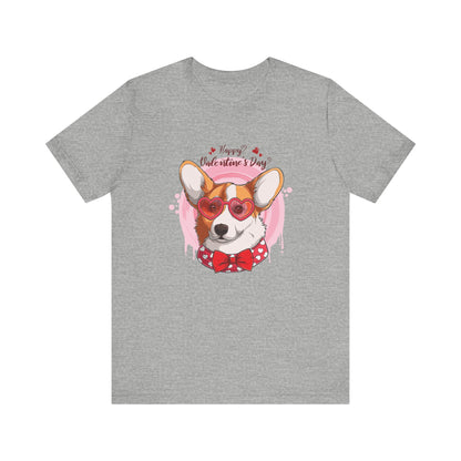 Valentines Day Corgi - Unisex Jersey Short Sleeve Tee - OCDandApparel