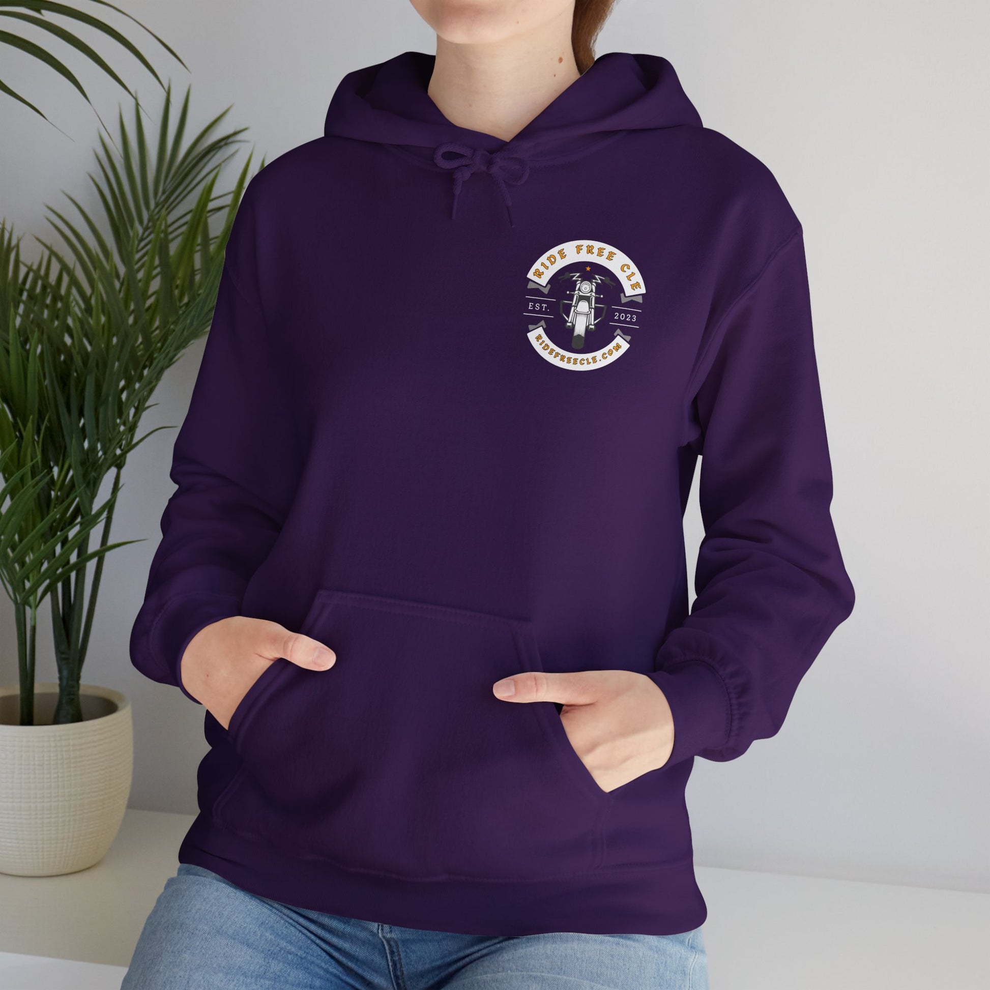 Ride Free CLE - Unisex Heavy Blend™ Hooded Sweatshirt - OCDandApparel