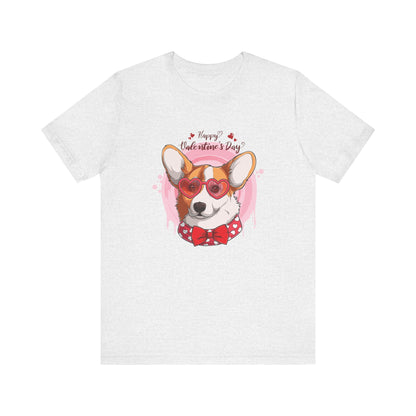 Valentines Day Corgi - Unisex Jersey Short Sleeve Tee - OCDandApparel