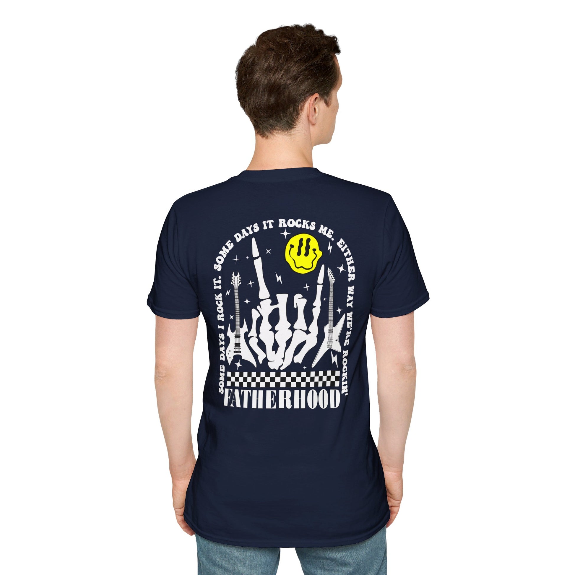 Rockin' Fatherhood - Unisex Softstyle T-Shirt - OCDandApparel