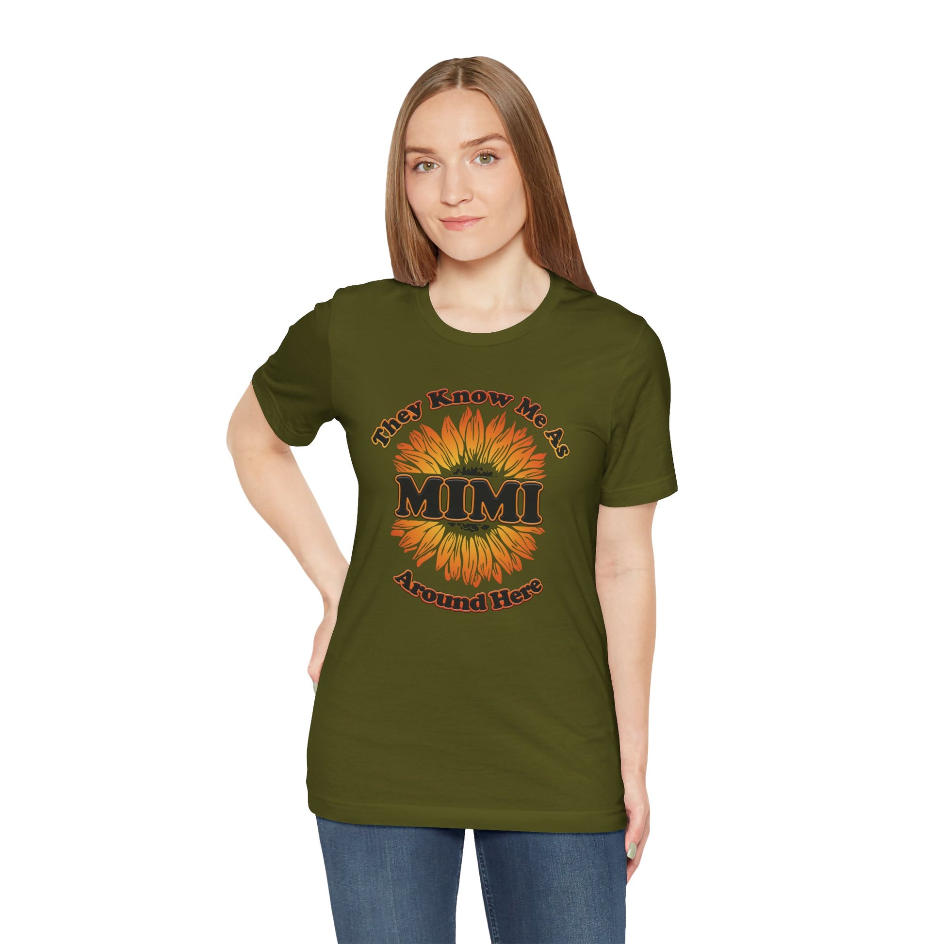 They Know Me As MIMI Around Here Sunflower - Unisex Jersey Short Sleeve Tee - OCDandApparel