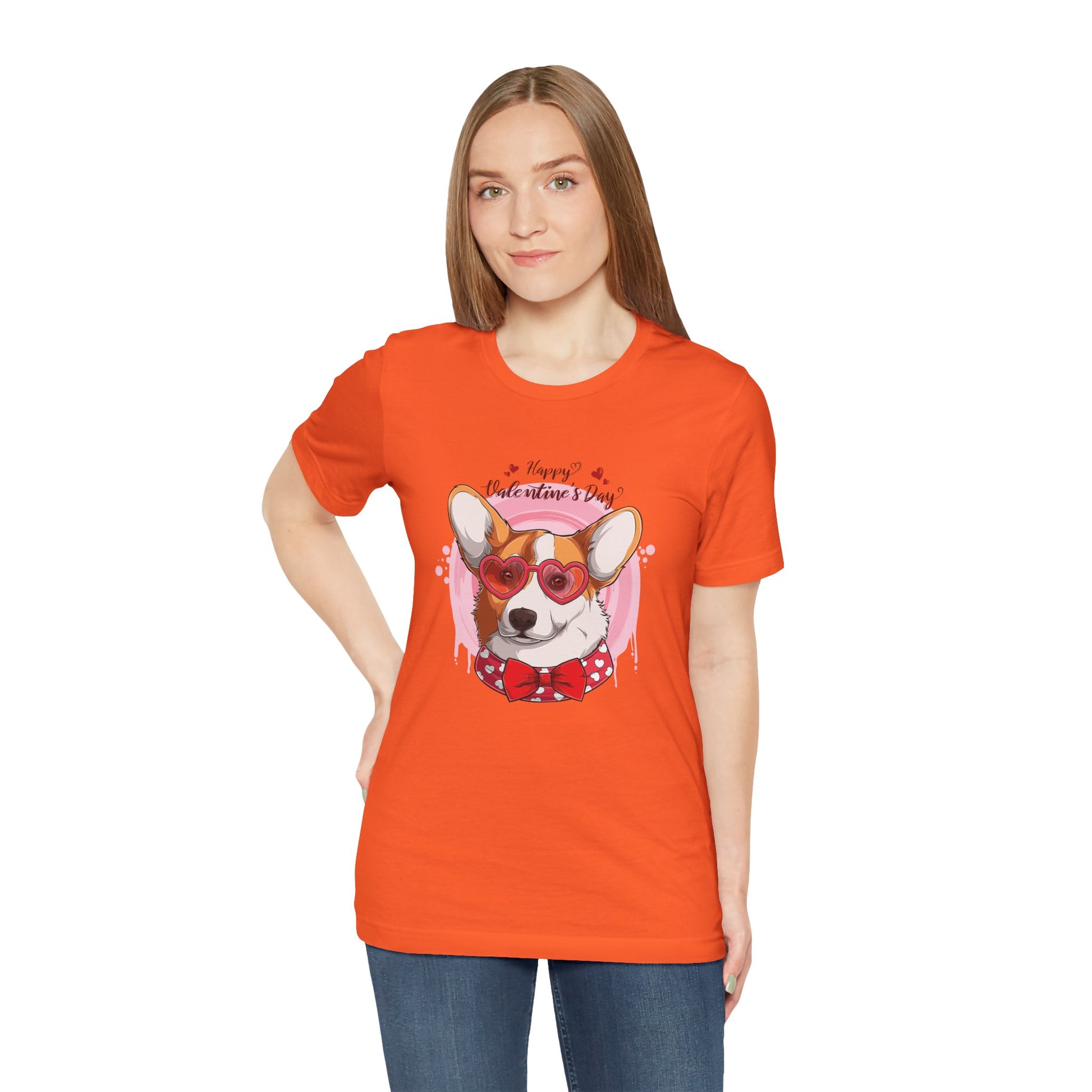 Valentines Day Corgi - Unisex Jersey Short Sleeve Tee - OCDandApparel