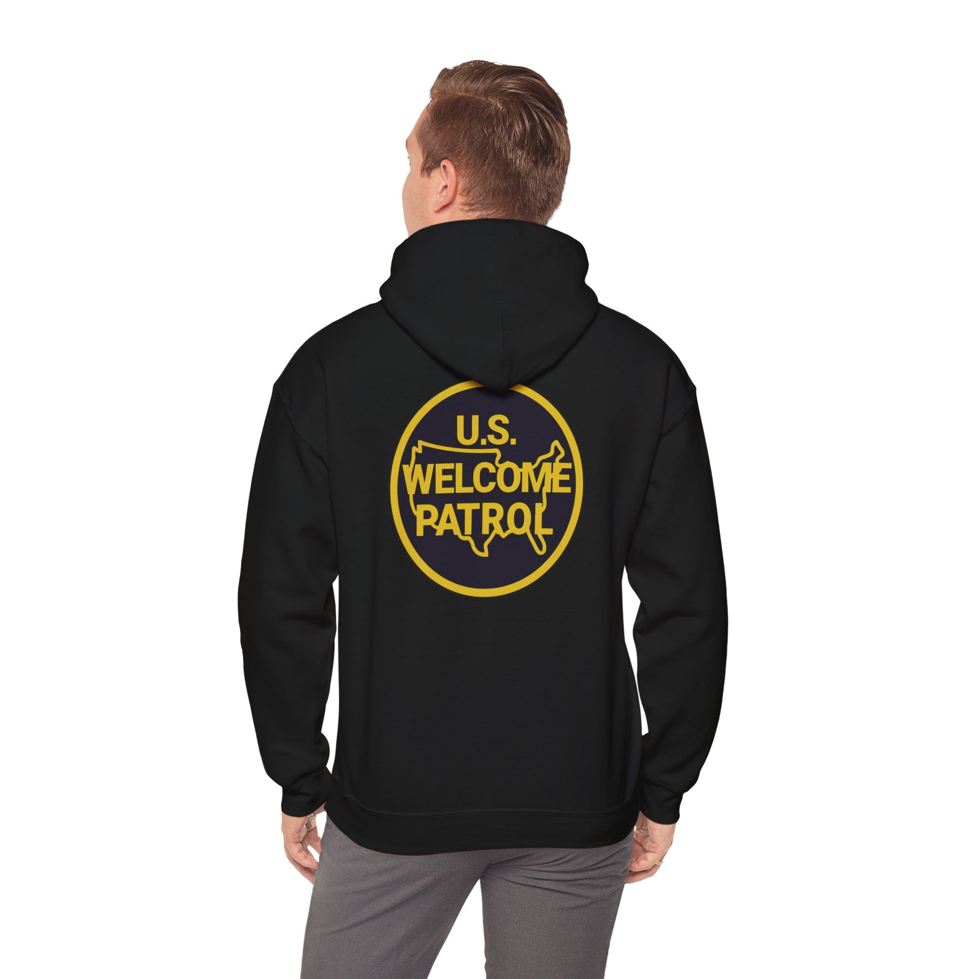 US Welcome Patrol Parody - Unisex Heavy Blend™ Hooded Sweatshirt - OCDandApparel