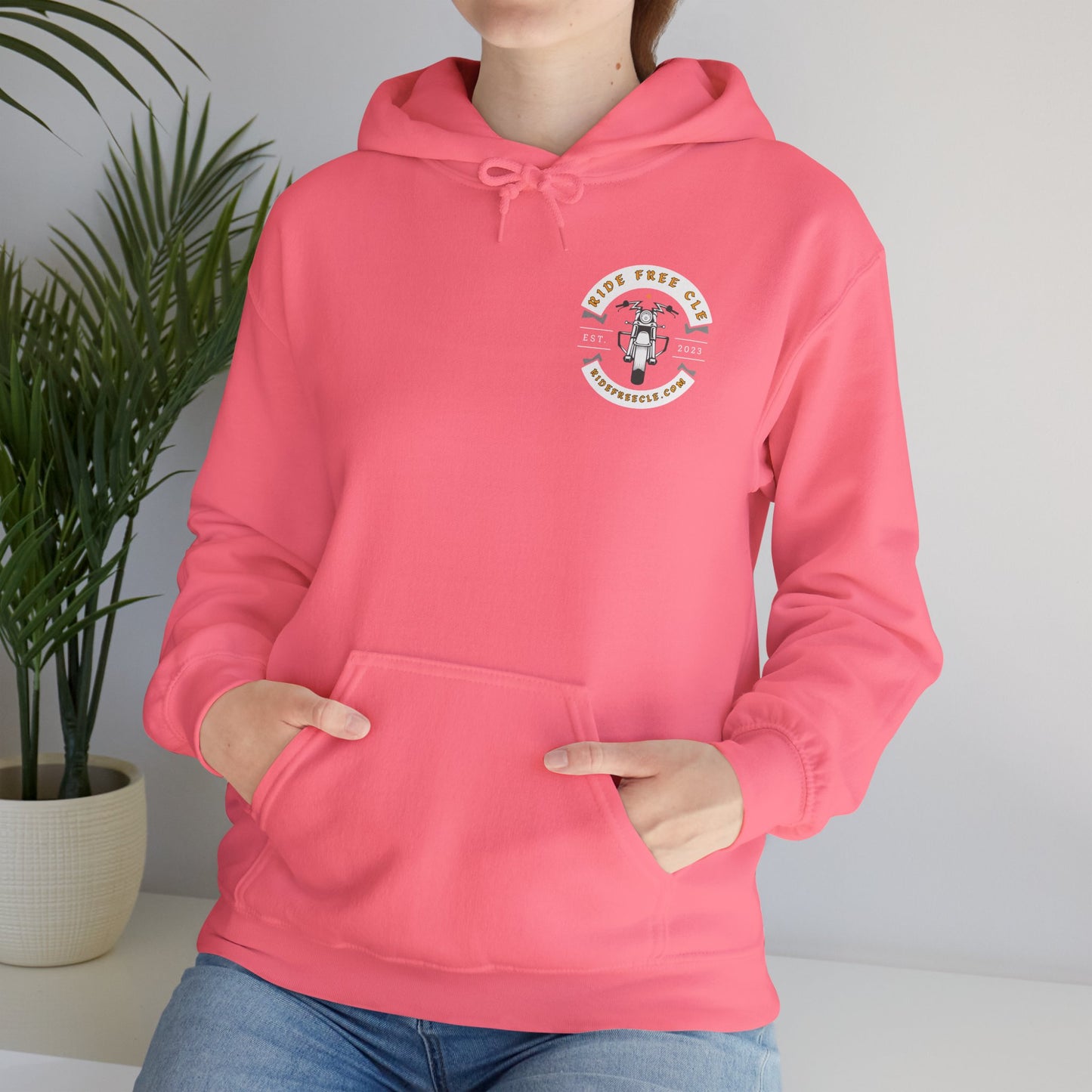 Ride Free CLE - Unisex Heavy Blend™ Hooded Sweatshirt - OCDandApparel