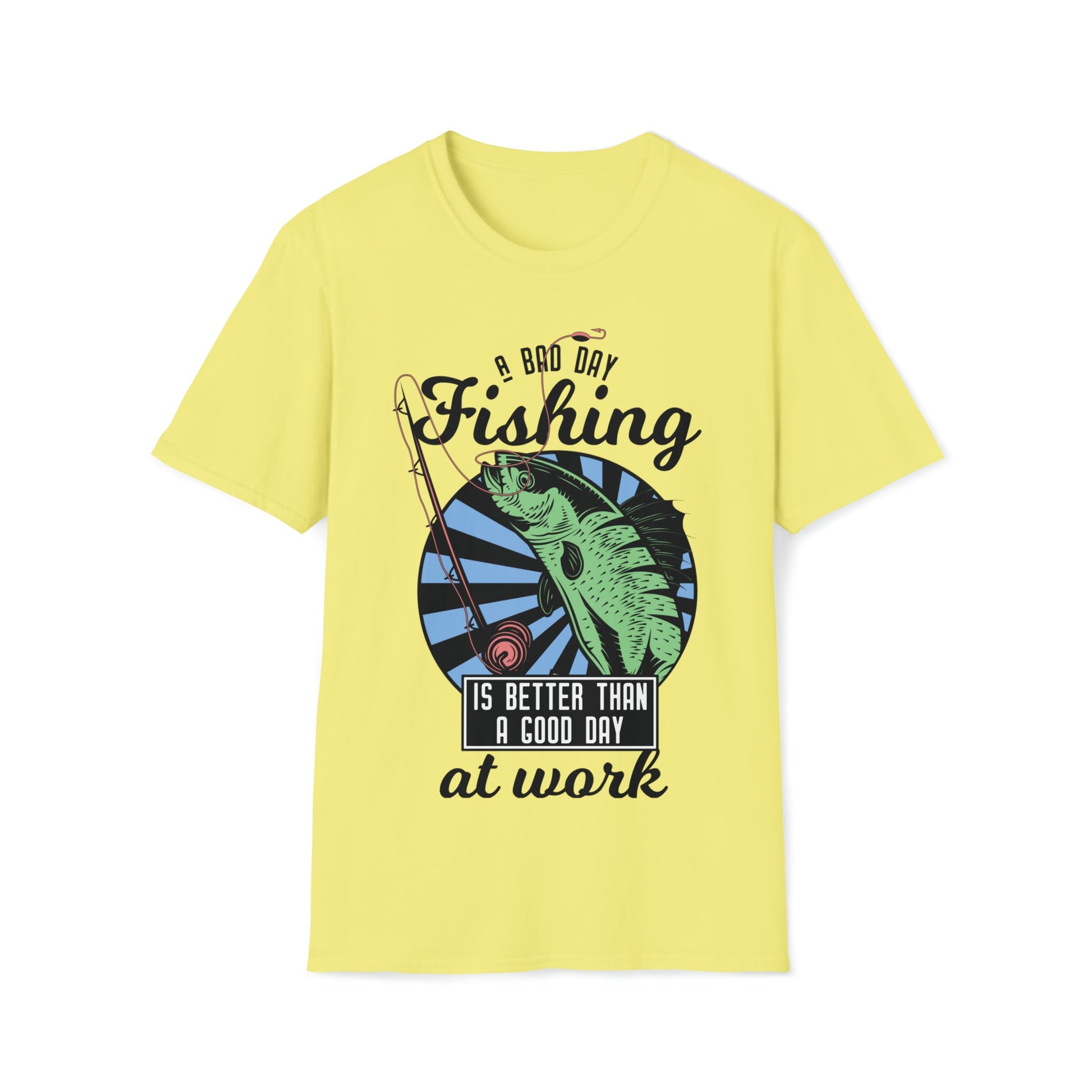 A Bad Day Fishing - Unisex Softstyle T-Shirt - Ohio Custom Designs & Apparel LLC