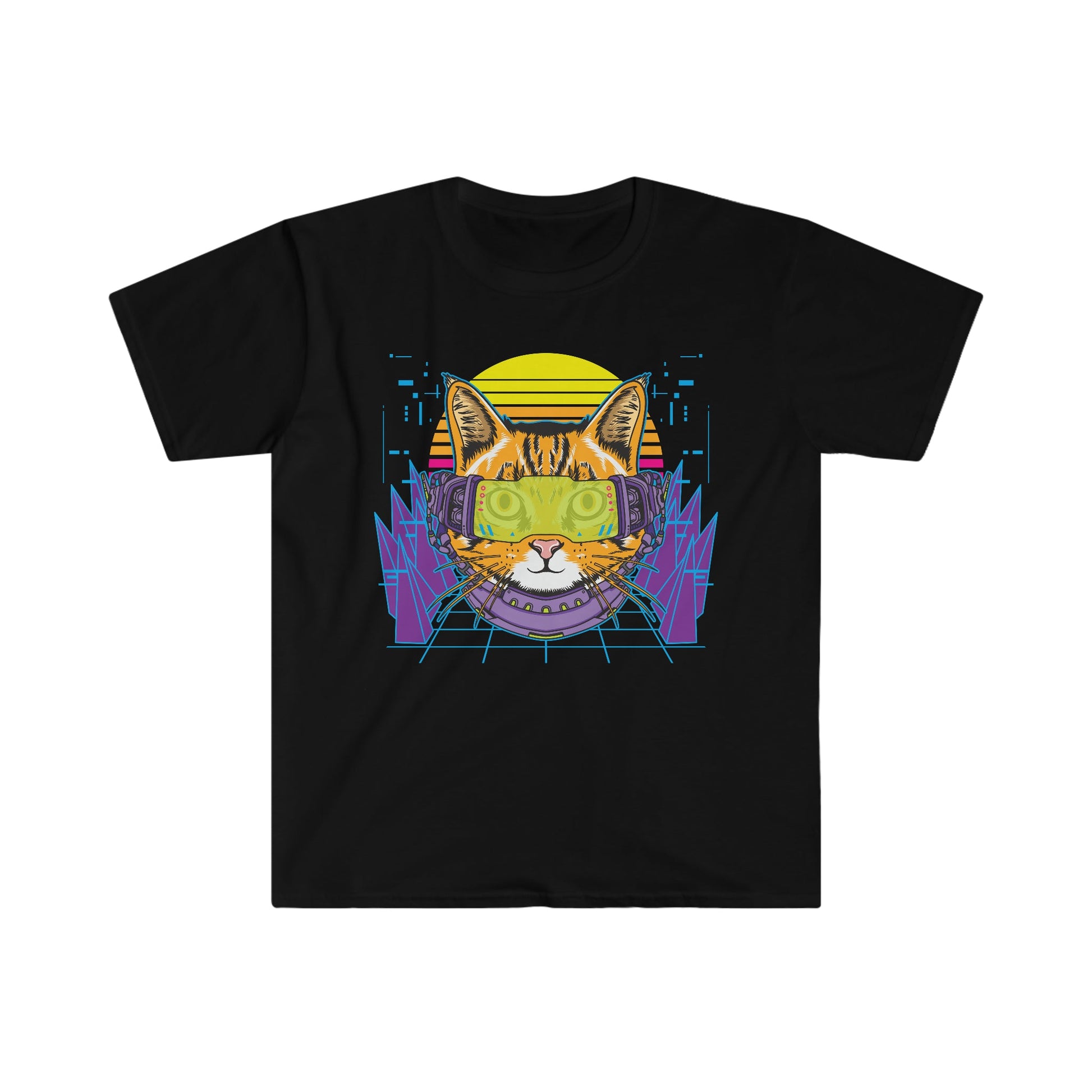 Cyber Kitty - Unisex Softstyle T-Shirt - Ohio Custom Designs & Apparel LLC
