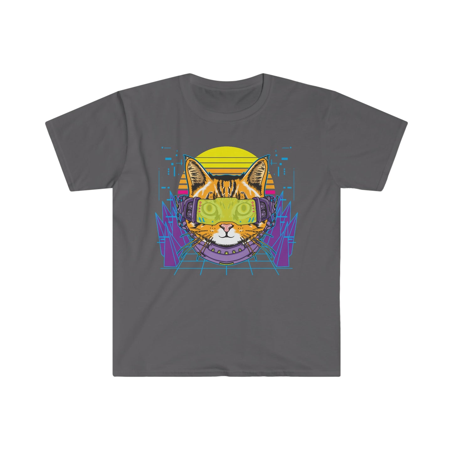 Cyber Kitty - Unisex Softstyle T-Shirt - Ohio Custom Designs & Apparel LLC