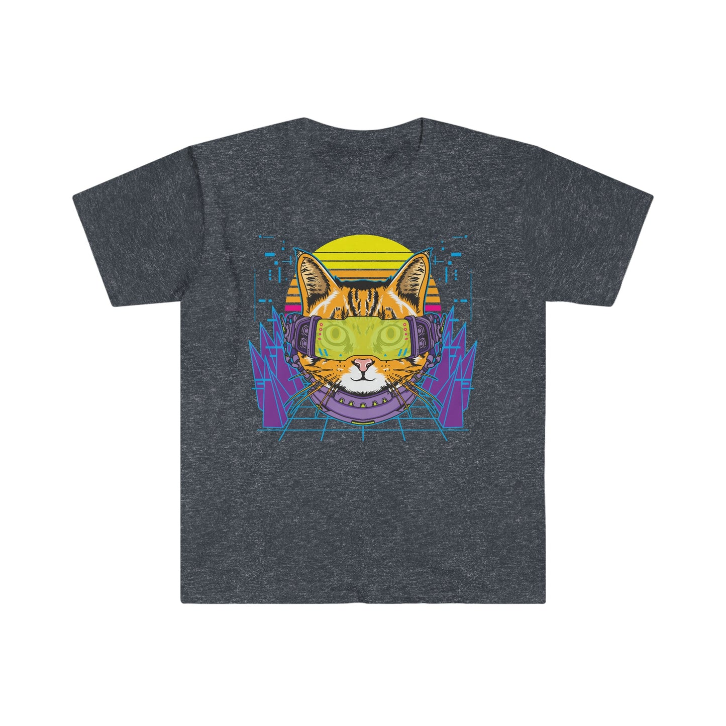 Cyber Kitty - Unisex Softstyle T-Shirt - Ohio Custom Designs & Apparel LLC