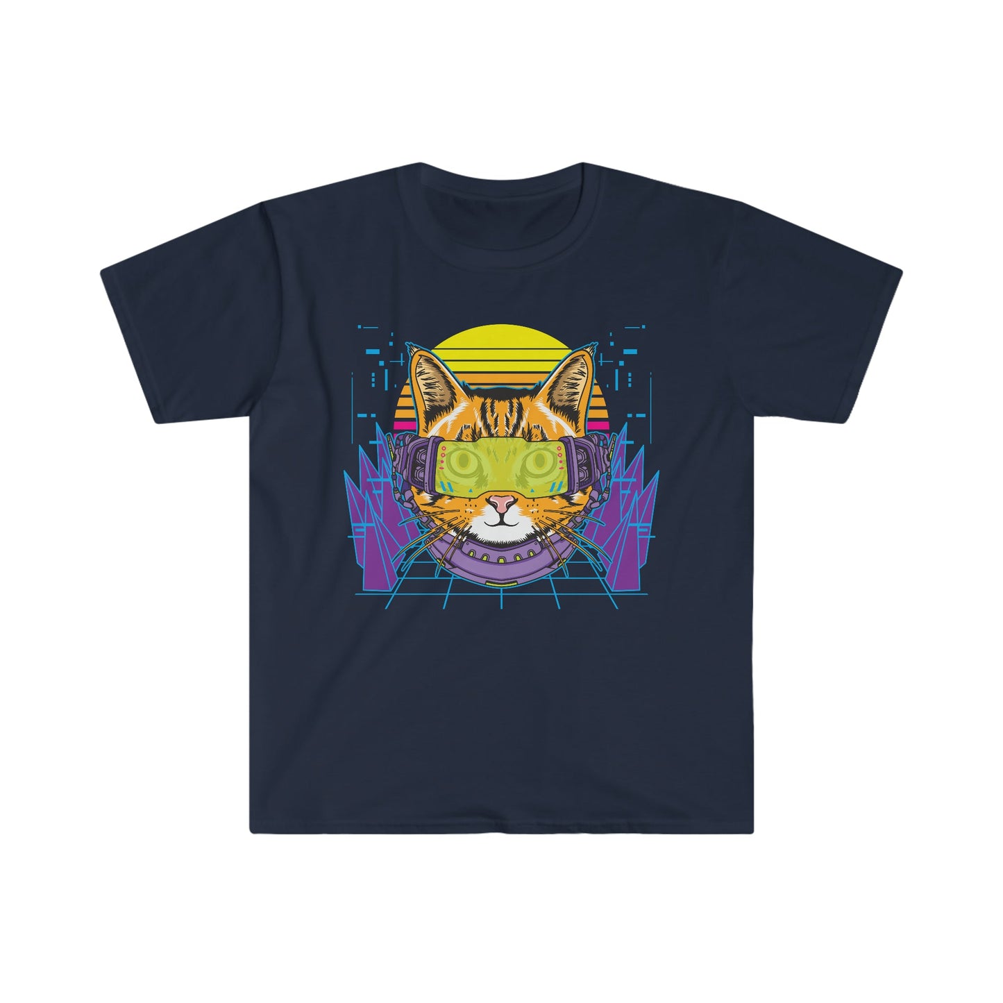 Cyber Kitty - Unisex Softstyle T-Shirt - Ohio Custom Designs & Apparel LLC