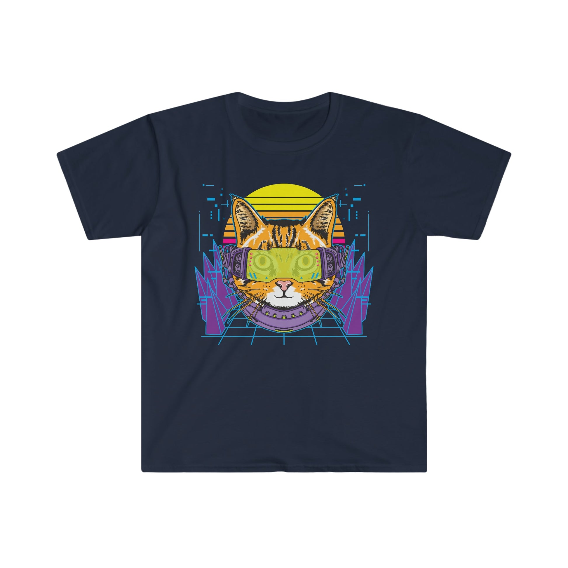 Cyber Kitty - Unisex Softstyle T-Shirt - Ohio Custom Designs & Apparel LLC
