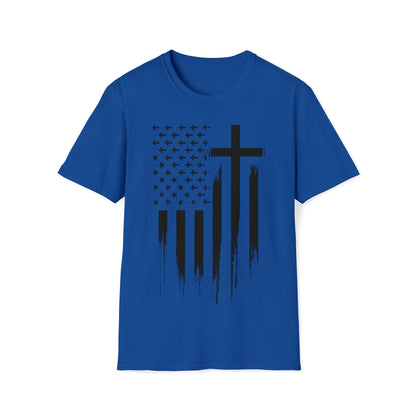 Faith and Freedom Flag - Unisex Softstyle T-Shirt - Ohio Custom Designs & Apparel LLC