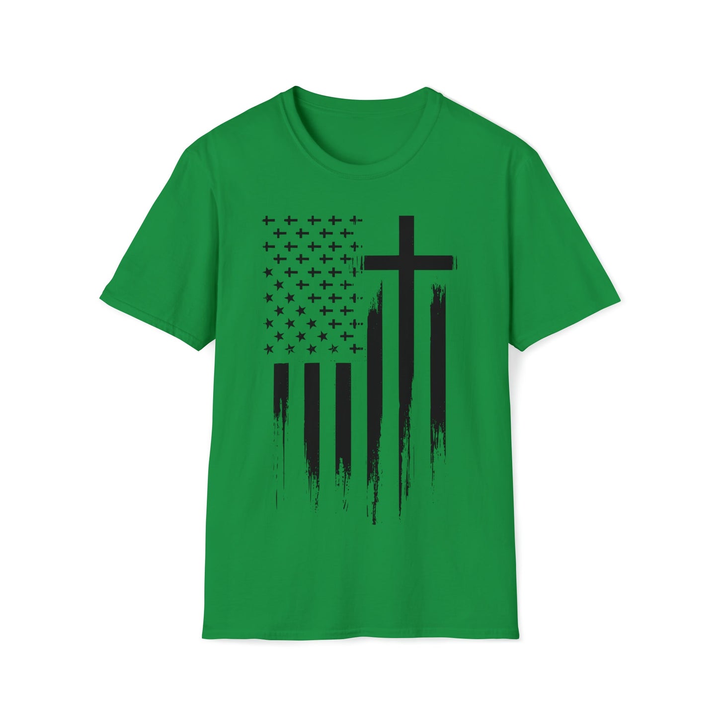 Faith and Freedom Flag - Unisex Softstyle T-Shirt - Ohio Custom Designs & Apparel LLC