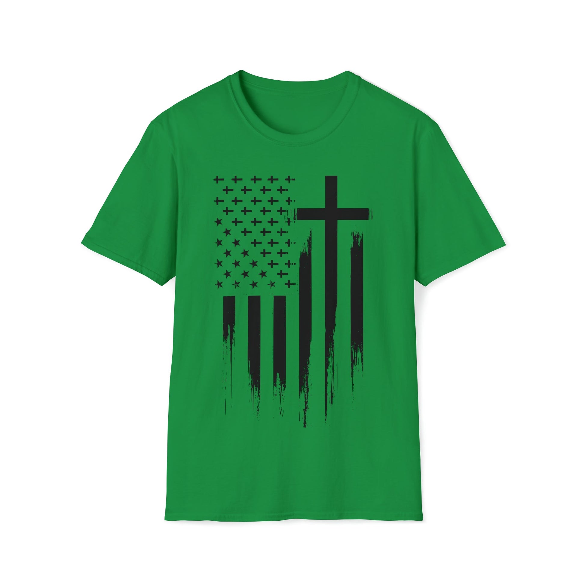 Faith and Freedom Flag - Unisex Softstyle T-Shirt - Ohio Custom Designs & Apparel LLC